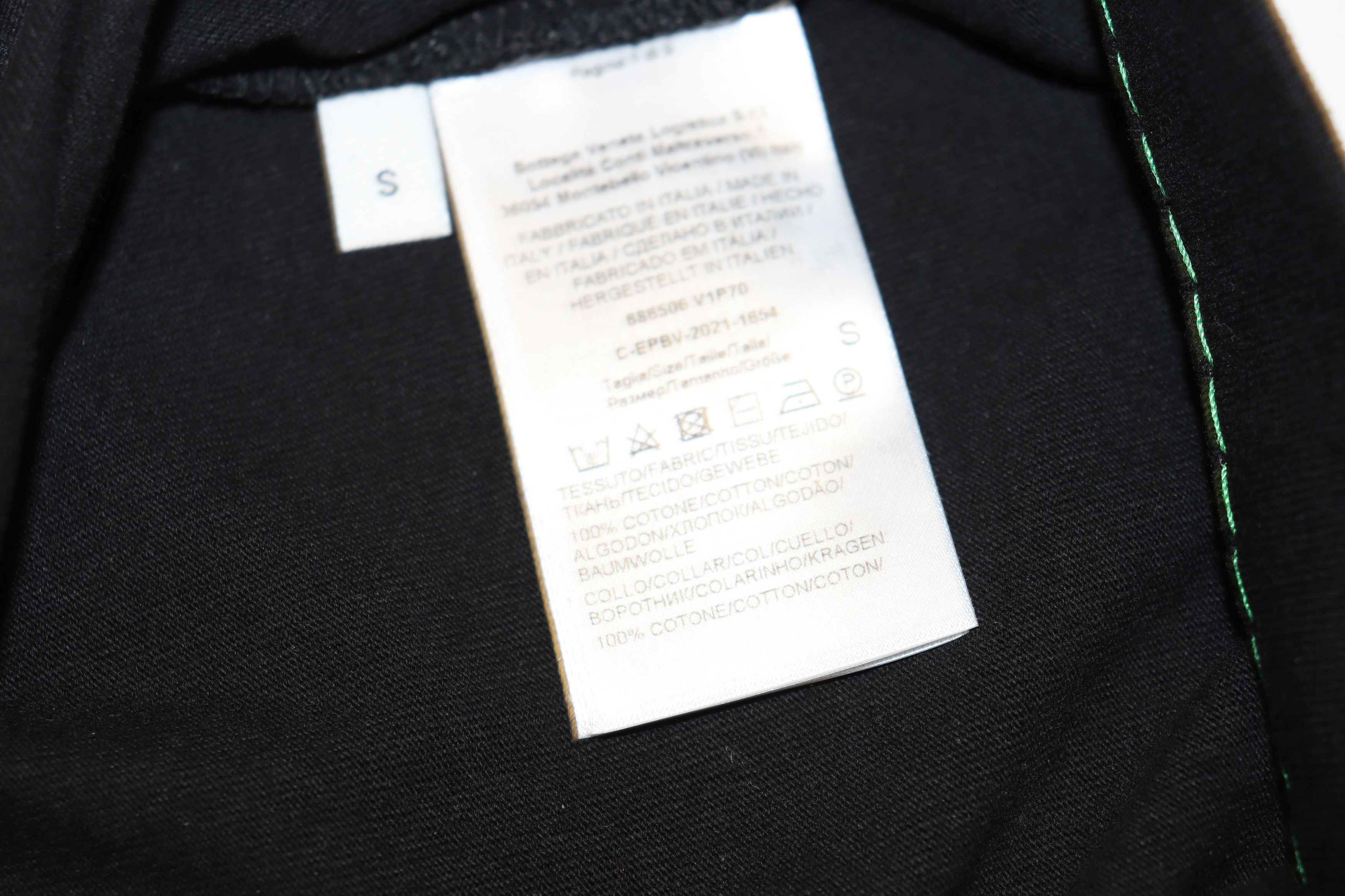 Bottega Veneta o1rshd1 Overlock Cotton Jersey T-Shirt in Black Size US S / EU 44-46 / 1 - 8 Thumbnail