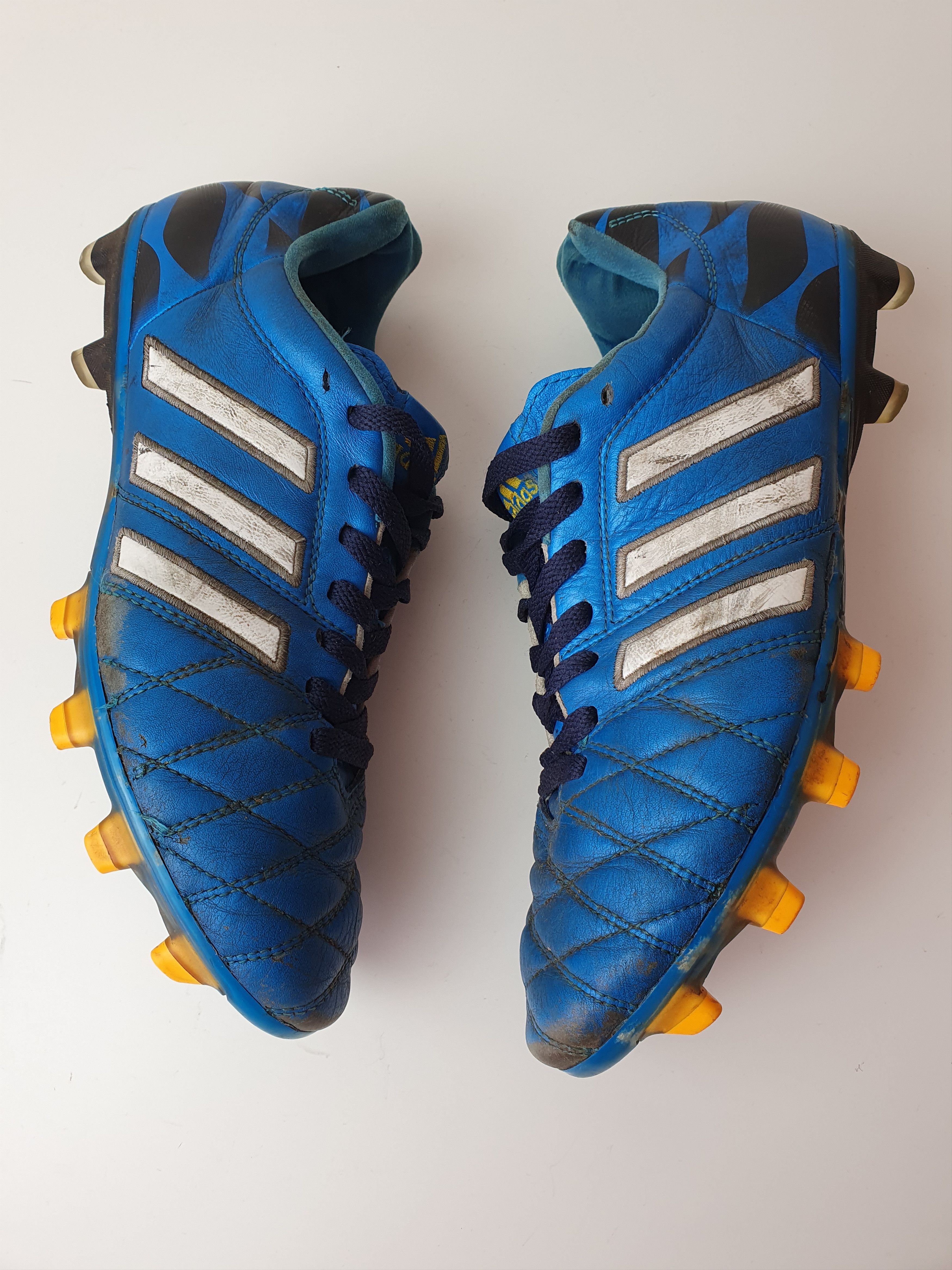 Adidas Vinatge Football Caps Adidas Adipure 11 Pro Blue Soccer Size US 8.5 / EU 41-42 - 5 Thumbnail