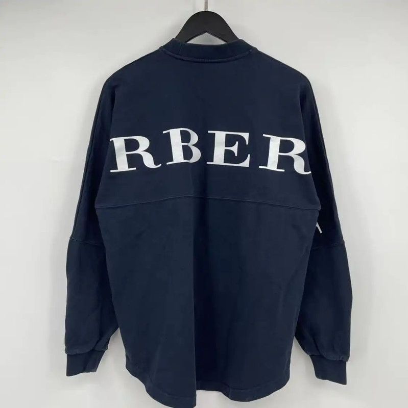 Burberry Burberry Men's Navy Long Sleeve Cotton Sweatshirt Size US XS / EU 42 / 0 - 1 Thumbnail