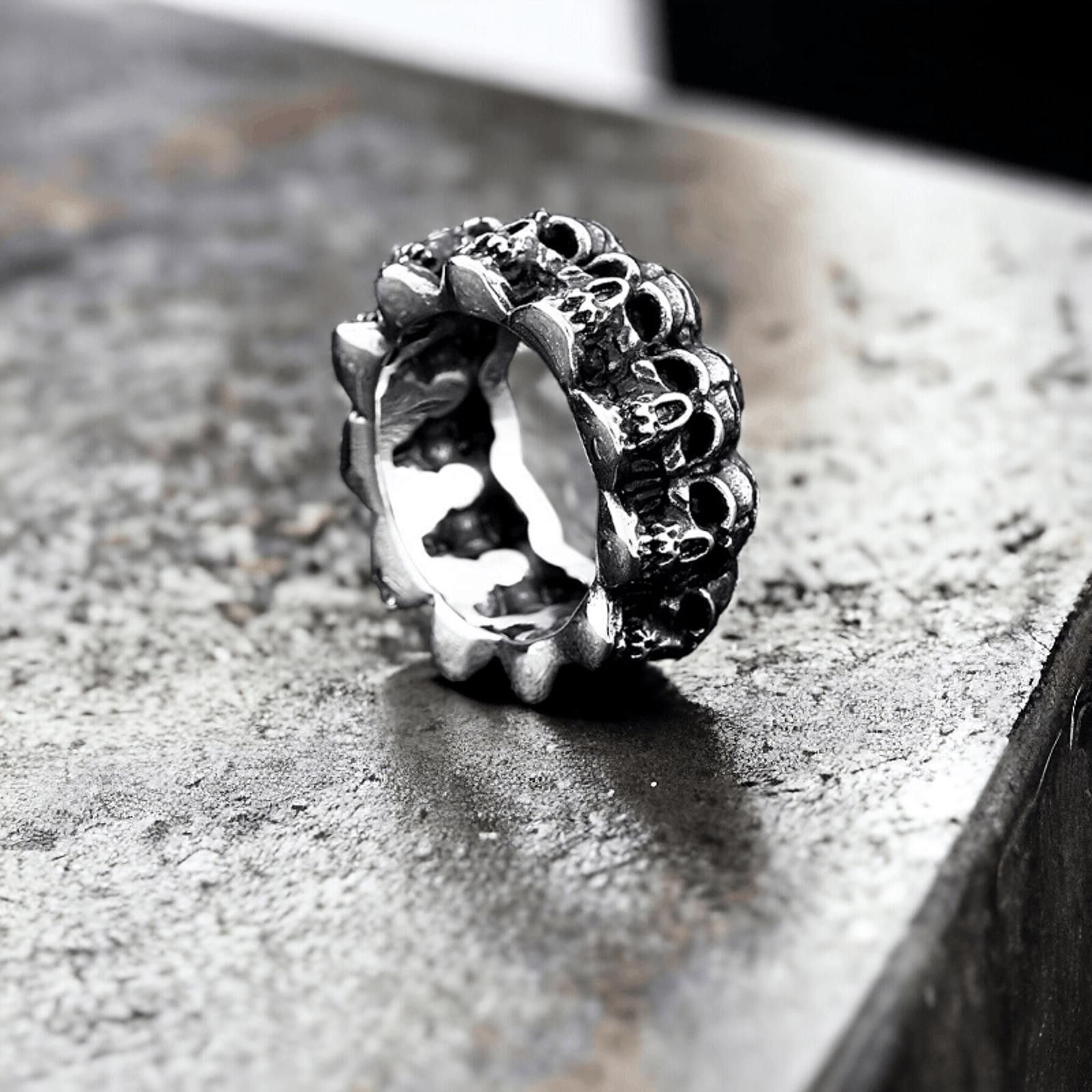 Jewelry Skull Silver Ring, Men's