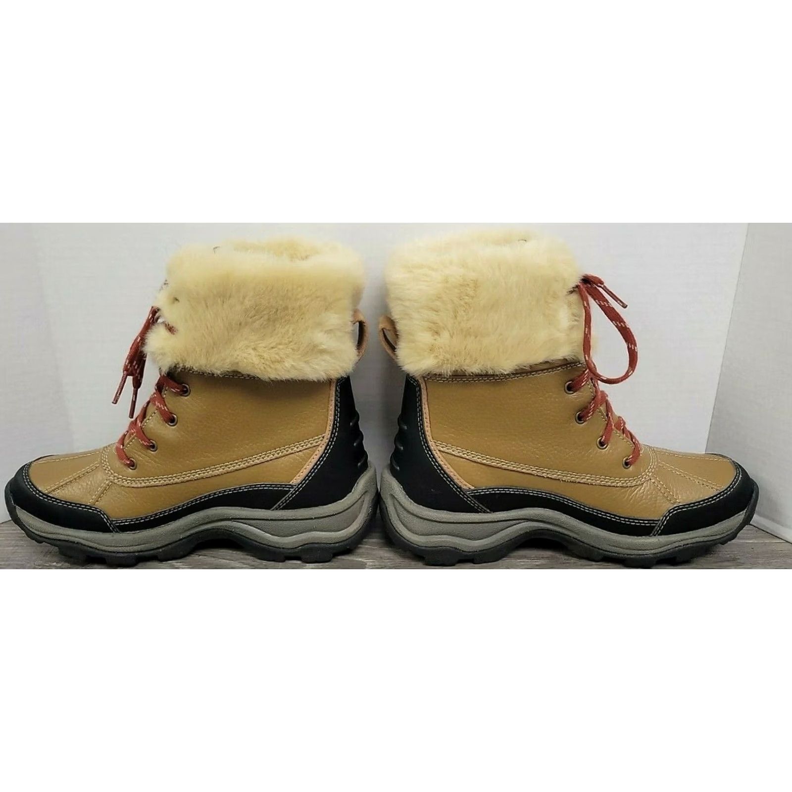 Clarks Clarks Mazlyn Arctic Duck Boots Womens 6.5 M Brown Leather Faux Fur Duck Snow Boot Womens Shoes Size US 7 / IT 37 - 3 Thumbnail