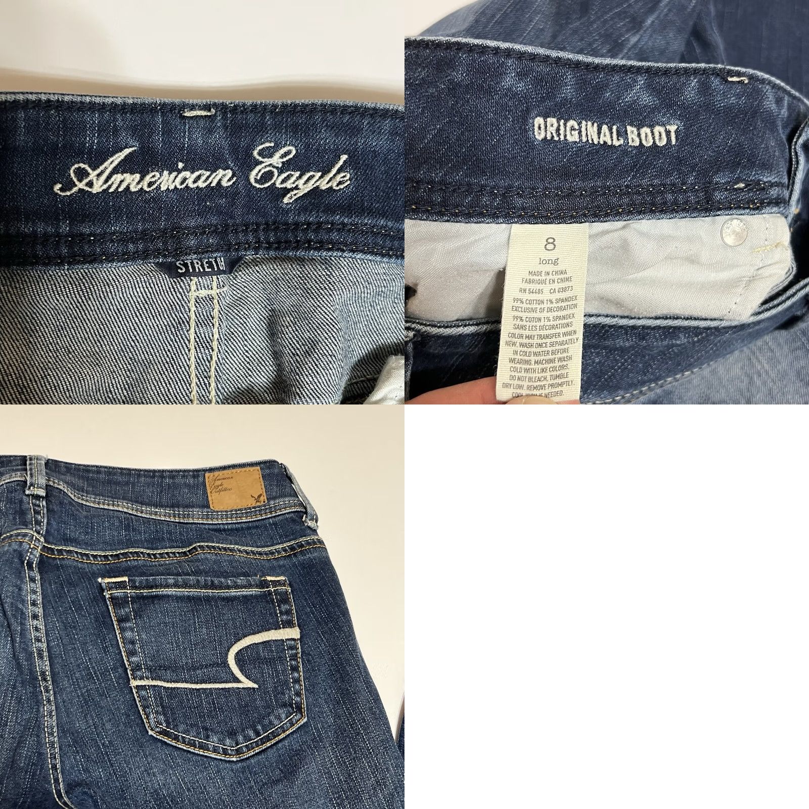 American Eagle Outfitters VINTAGE American Eagle Outfitters Jeans Women’s 8 Long Long? 32x33 Bootcut Dark Wash Denim Stretch 90s Bohemian Preppy Hipster 5-Pocket Womens Jeans Size 24" / US 00 / IT 34 - 8 Thumbnail