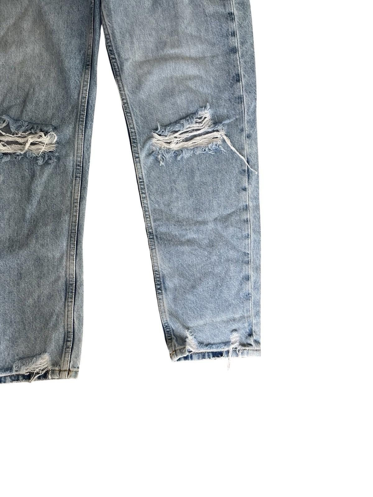 Zara Zara Women's Distressed Light Wash Denim Jeans Size 27" / US 4 / IT 40 - 6 Thumbnail