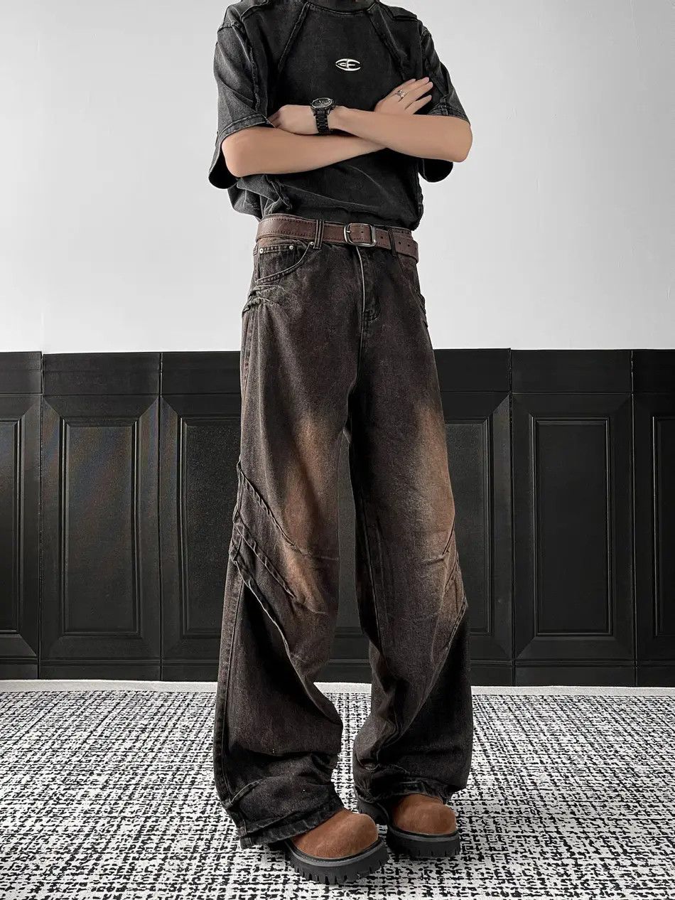 Japanese Brand × Jean Retro hip-hop loose wide leg jeans Size US 32 / EU 48 - 3 Thumbnail