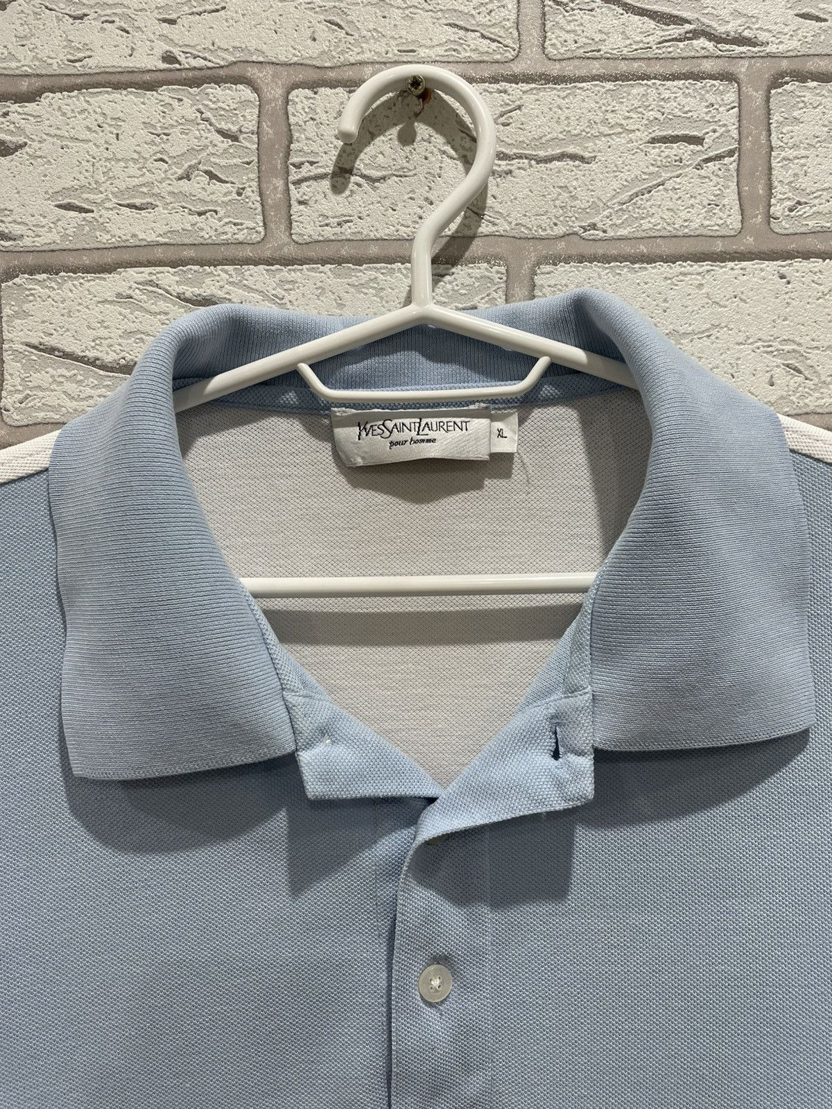 Yves Saint Laurent YSL Yves Saint Laurent Big Logo Polo T Shirt Tee Size US XL / EU 56 / 4 - 6 Thumbnail
