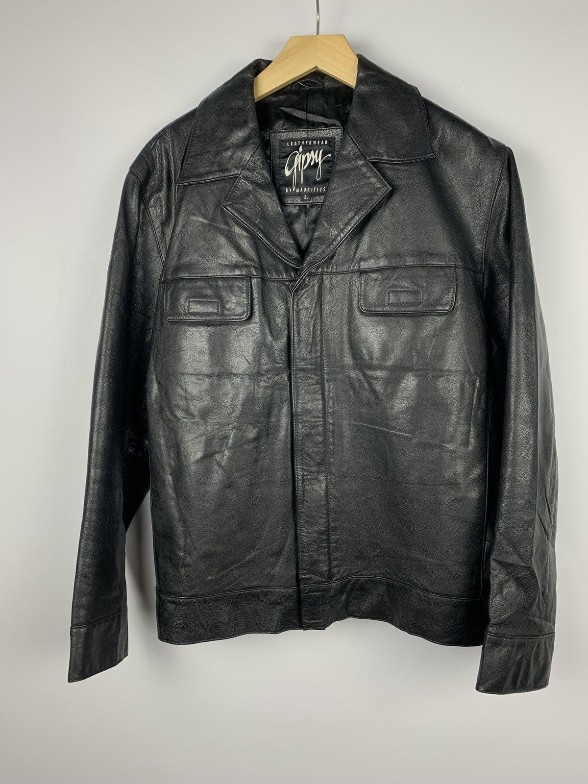 Genuine Leather Vintage Gipsy Avant Garde Leather Jacket Japanese Style Rare Size US L / EU 52-54 / 3 - 3 Thumbnail