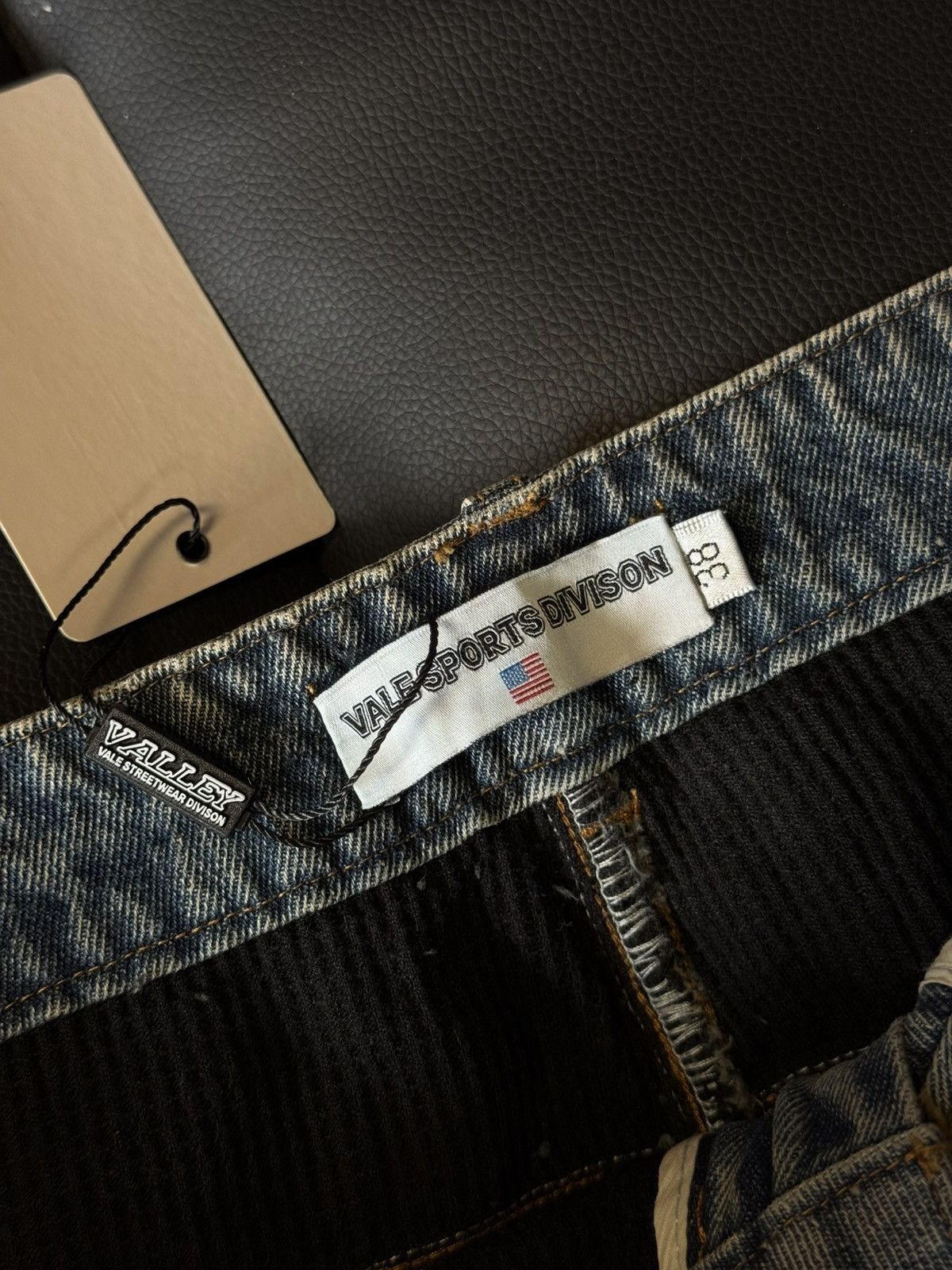 Vale Valley Stone Crystal Rhinestone Baggy Blue Jeans Size 38 Size US 38 / EU 54 - 9 Thumbnail