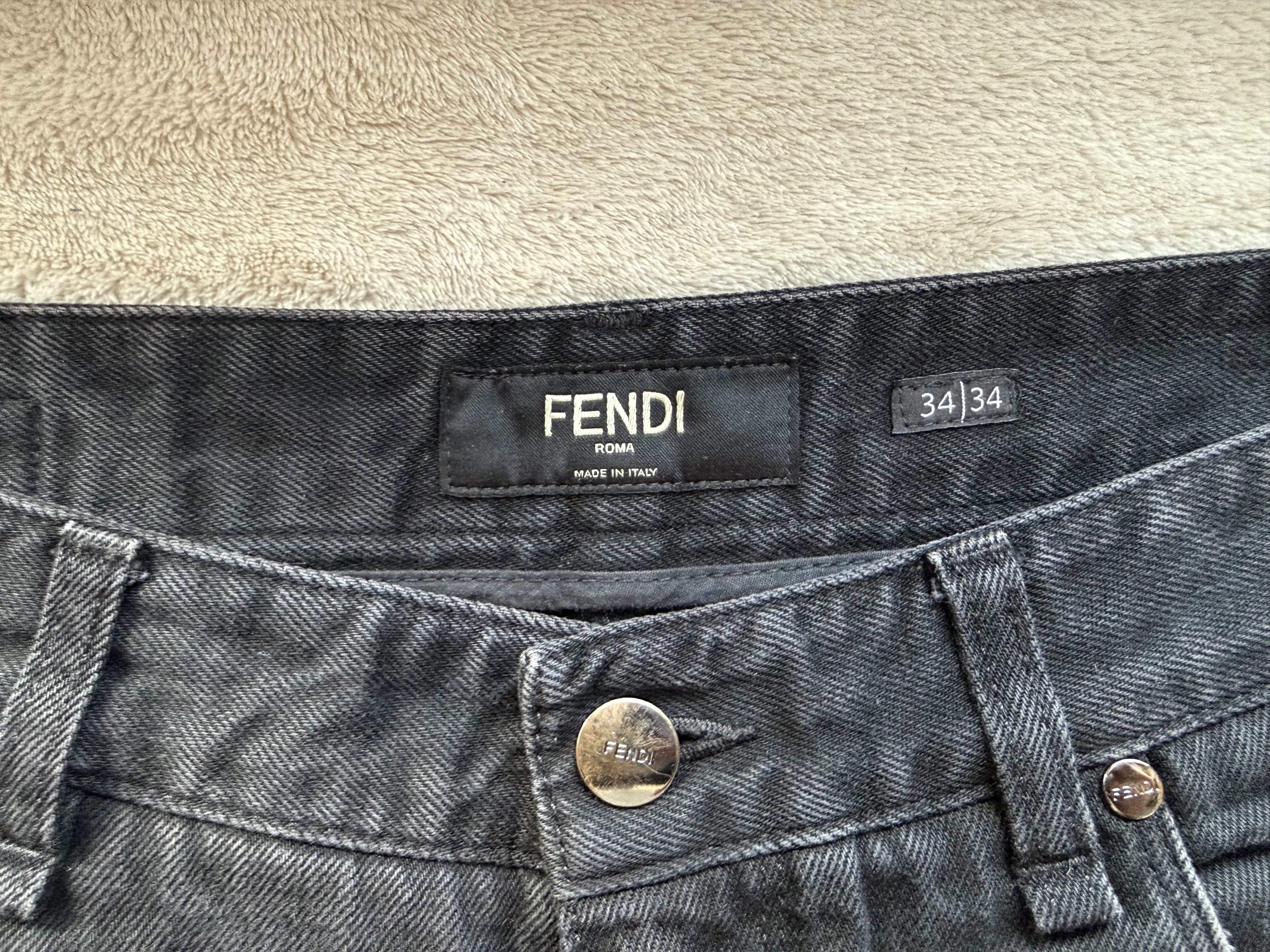 Fendi Fendi black men`s jeans Size US 36 / EU 52 - 4 Thumbnail