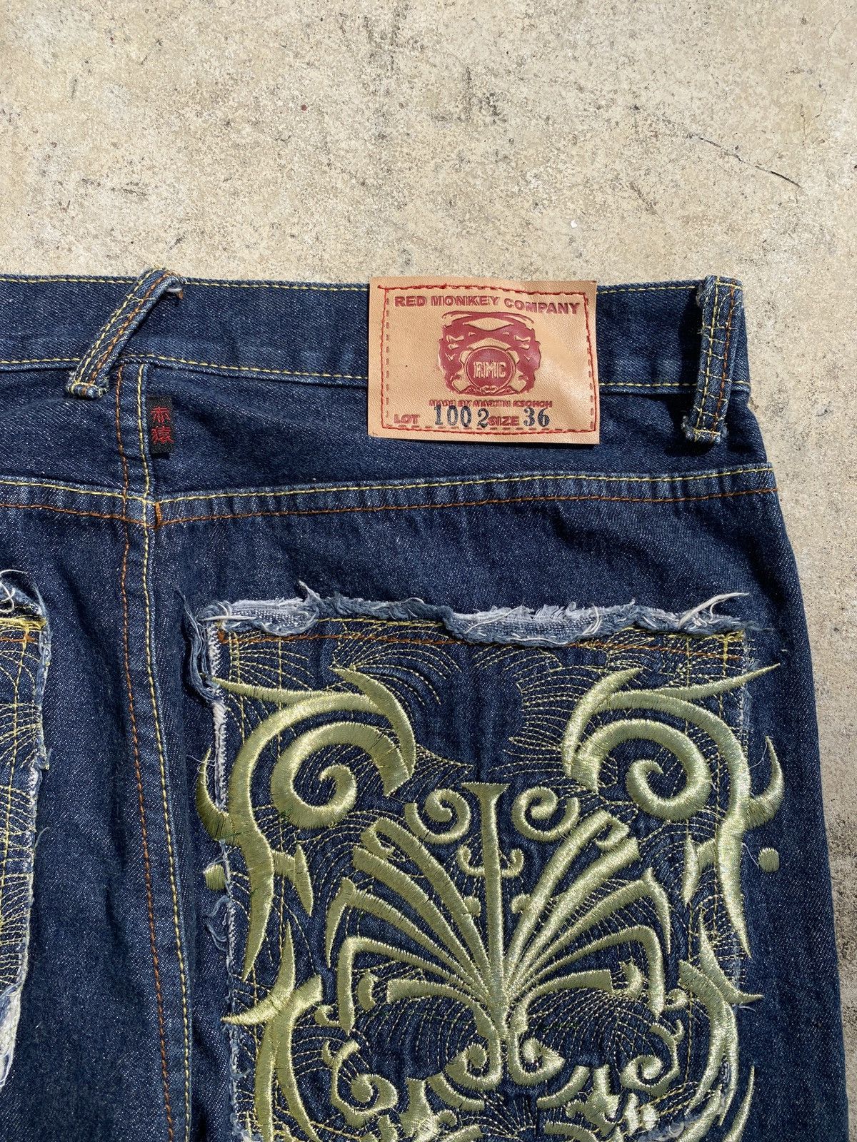 JNCO RMC Embroidery Denim Jean Size US 36 / EU 52 - 18 Thumbnail