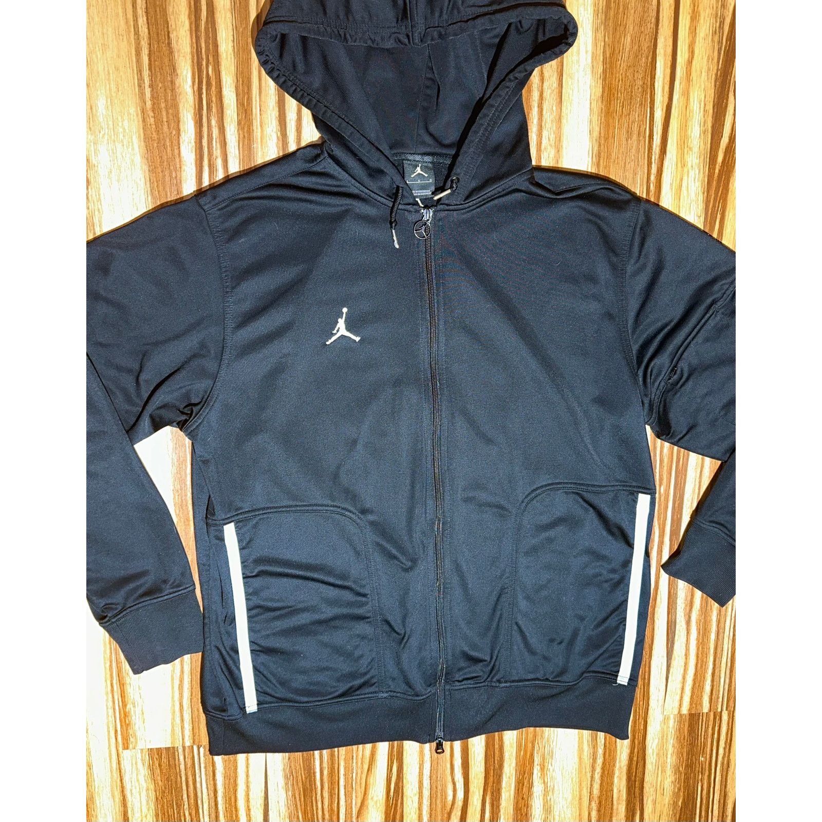 & Other Stories Black And White Jordan Zip Up Hoodie Size Large Size US L / EU 52-54 / 3 - 1 Thumbnail