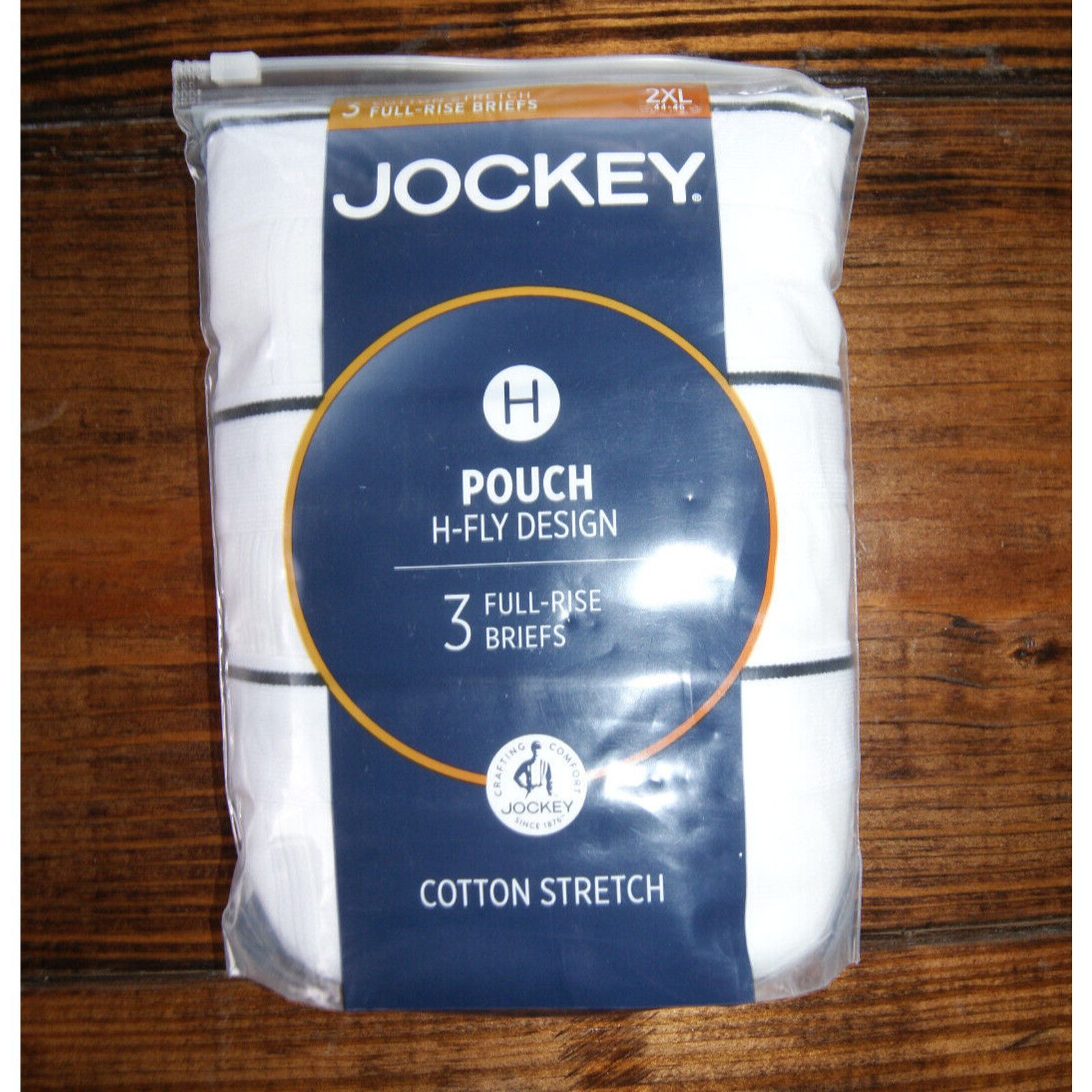 Jockey Jockey Pouch H Fly Design 3 Men's 2XL Full Rise Briefs NWT Size 40 - 1 Thumbnail