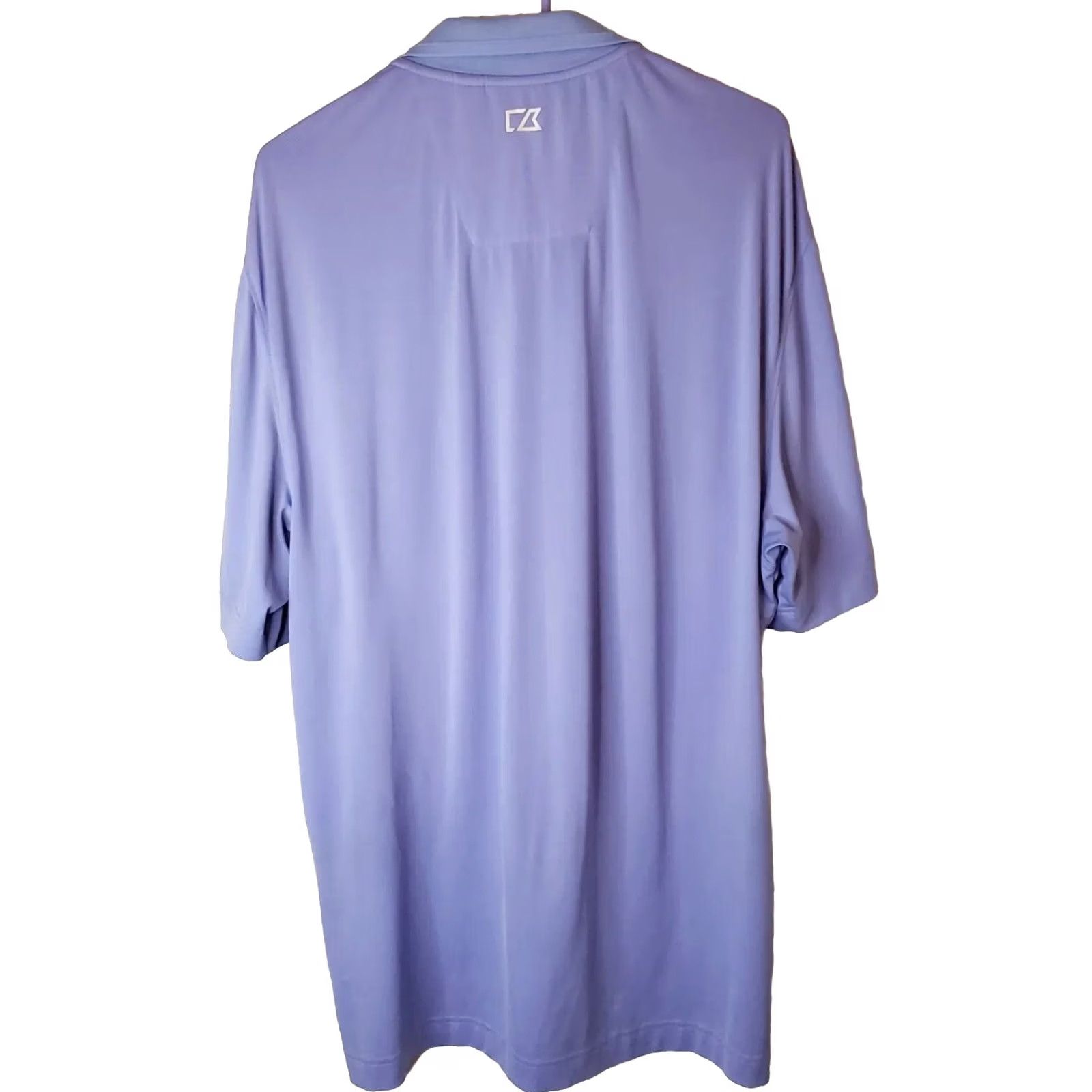 Cutter & Buck Cutter & Buck Polo Shirt Mens L Lavender Short Sleeve DryTech 50+ Golf Striped Reg Adult Mens Men Size US L / EU 52-54 / 3 - 7 Thumbnail