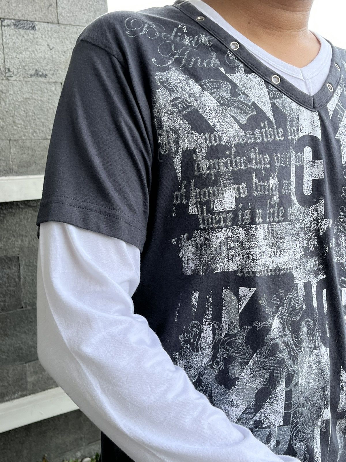 Japanese Brand × Le Grande Bleu (L.G.B.) Y2K Wild Life Poem Long Sleeve Size US L / EU 52-54 / 3 - 6 Thumbnail