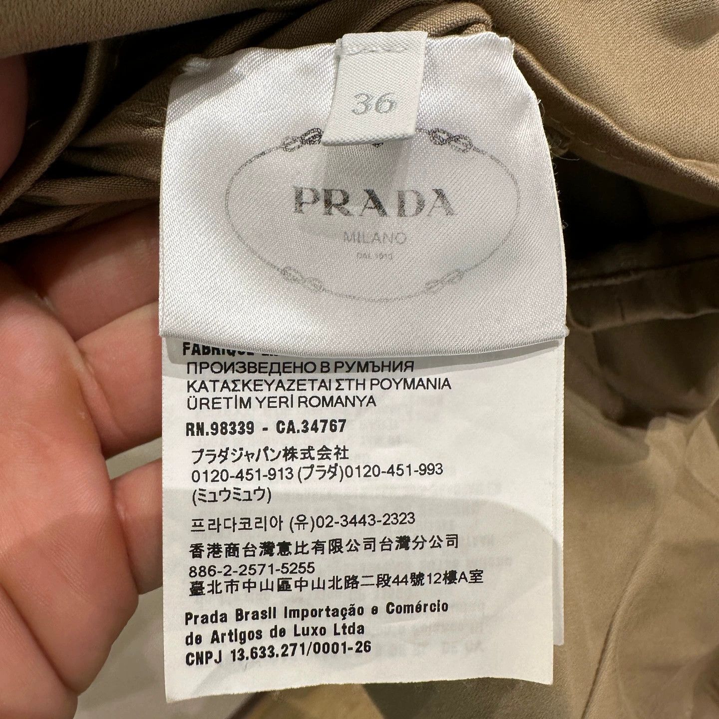 Prada Prada 24SS short-sleeve belted jumpsuit mar578 36 cotton Size 25" / US 0 / IT 36 - 4 Thumbnail