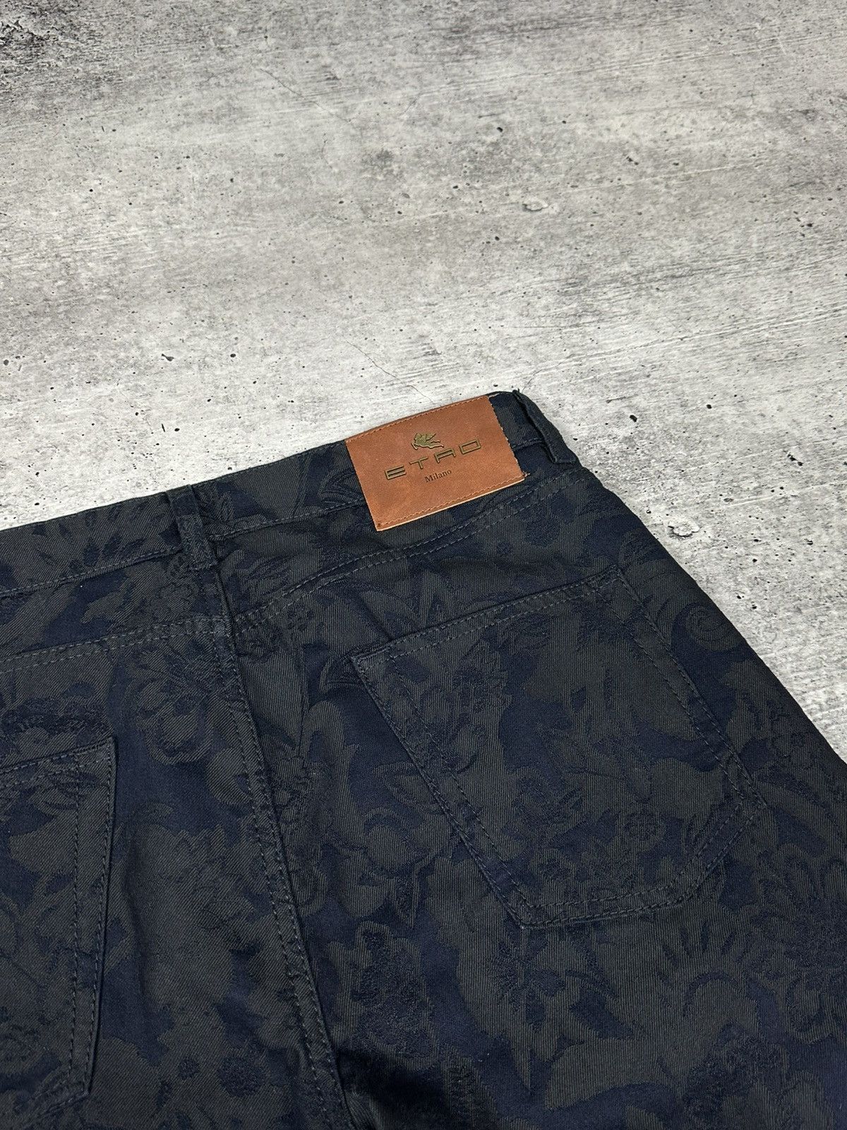 Etro Etro Jacquard Jeans Slim Fit Blue Men’s Size 34 Size US 34 / EU 50 - 20 Thumbnail