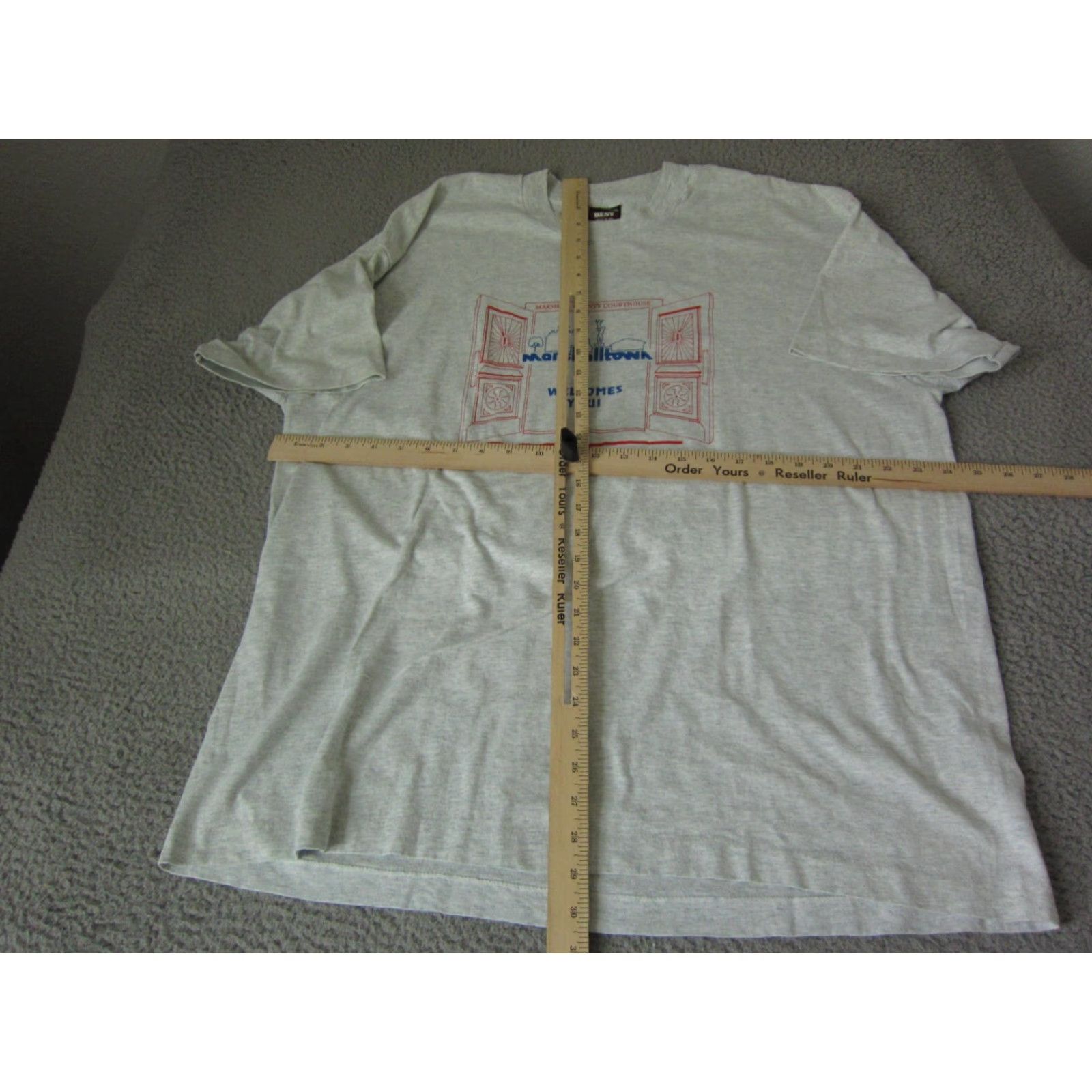 Fruit Of The Loom VINTAGE Fruit of the Loom Shirt Mens XL Gray Crew Neck Short Sleeve Logo Iowa T-Shirt Origin United States Size US XL / EU 56 / 4 - 5 Thumbnail