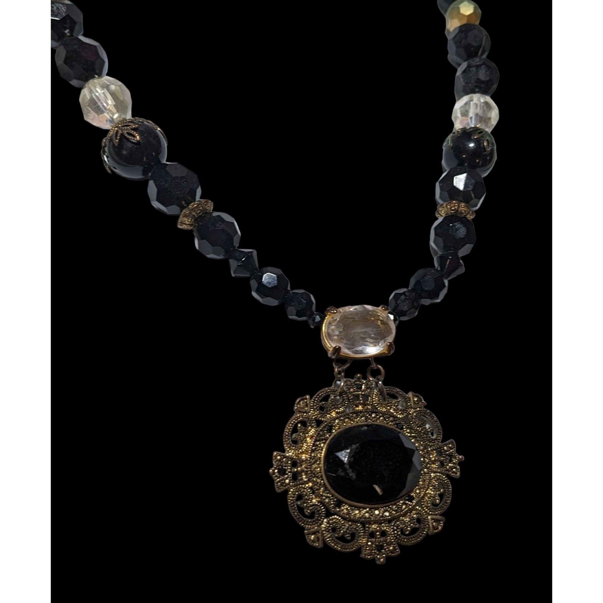 Other Upcycled Vintage Victorian Gemmed Necklace Size ONE SIZE - 3 Thumbnail