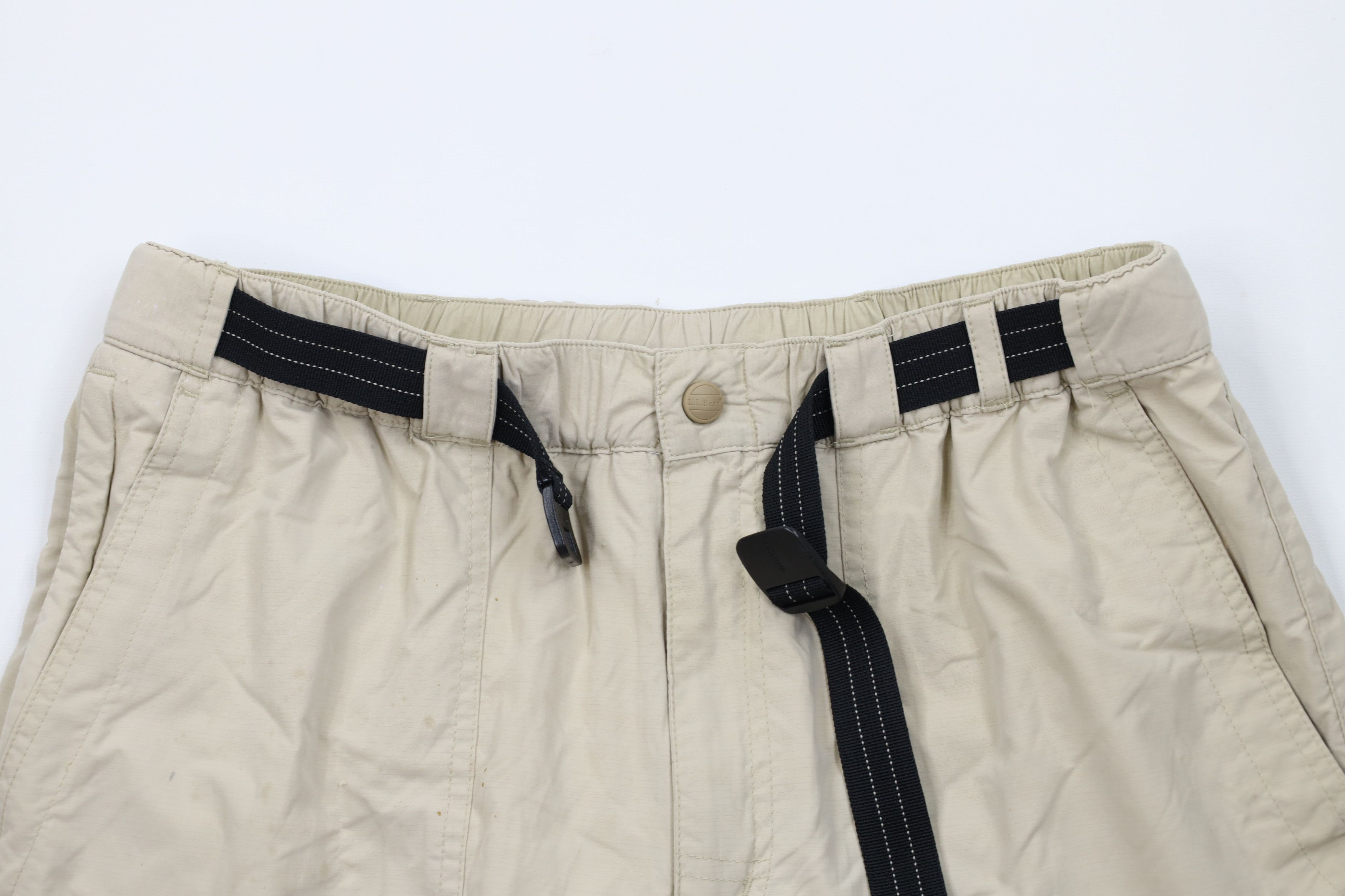 L.L. Bean Vintage LL Bean Spell Out Belted Lined Trekking Shorts Size US 32 / EU 48 - 2 Thumbnail