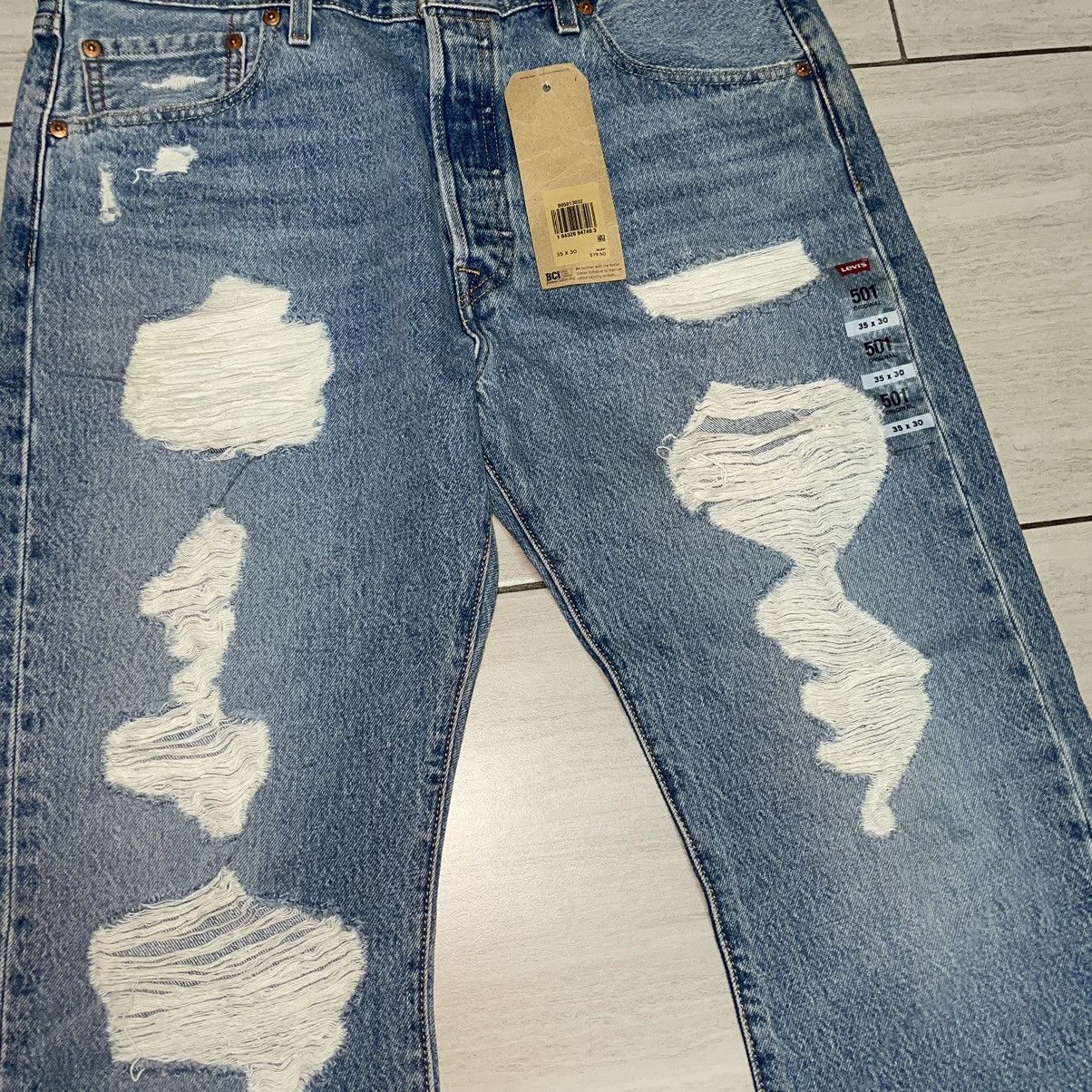 Levi's × Levi's Made & Crafted Levi’s Distressed 501 Denim Jeans Brand New Size US 35 - 3 Thumbnail