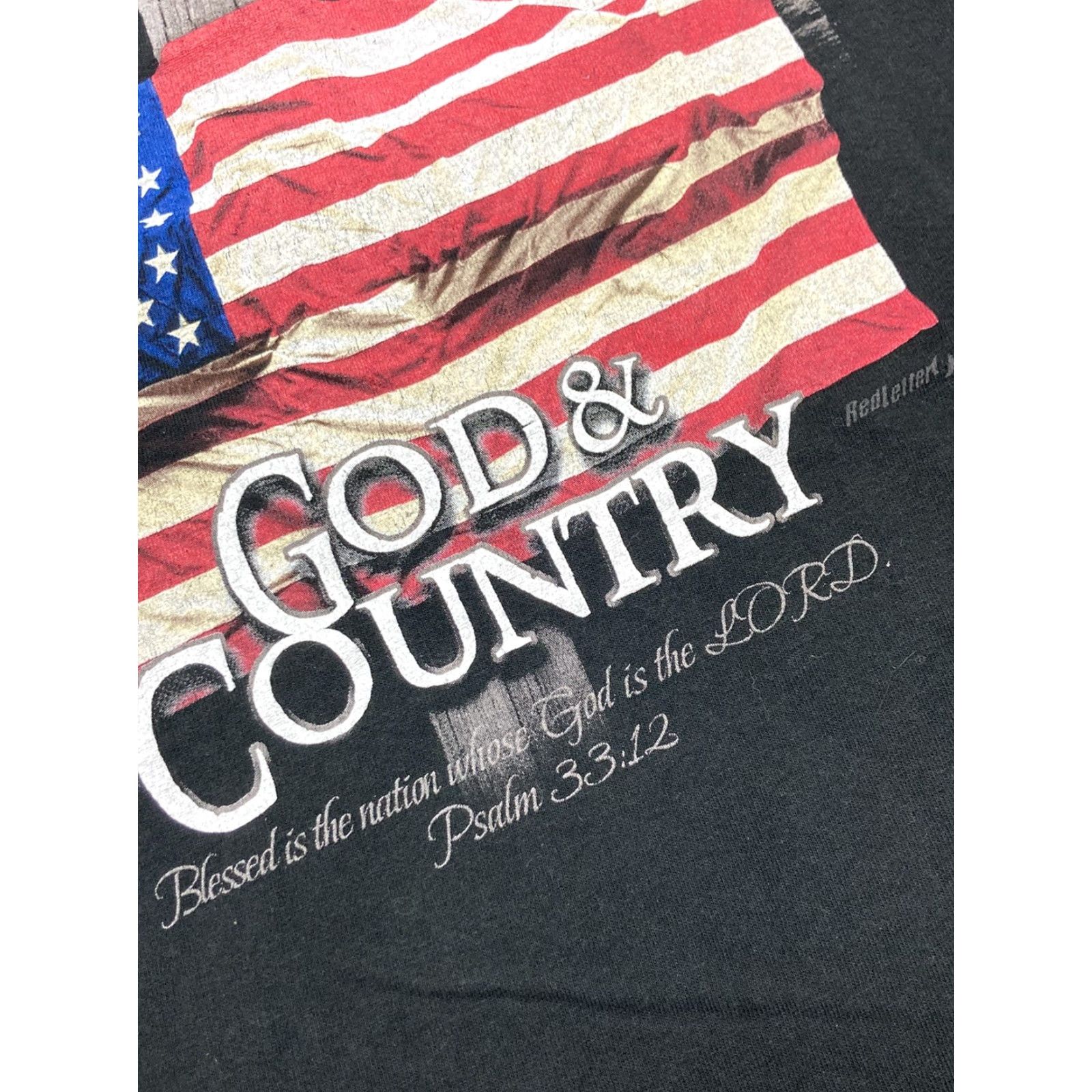 Vintage There is something about god and country graphic t shirt American flag July 4 Lg Mens T-Shirt Black Size L Size US L / EU 52-54 / 3 - 3 Thumbnail