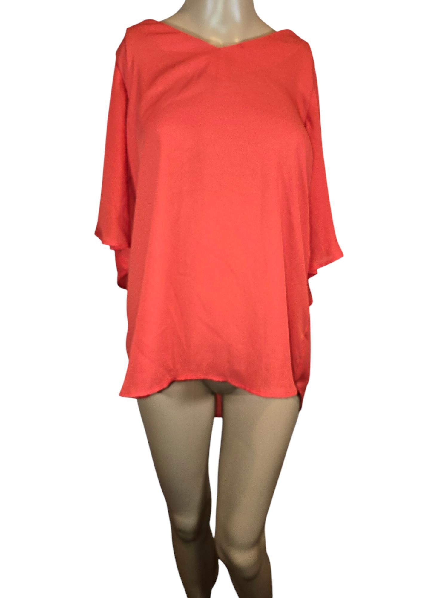 Designer Pink Blush Flowing Coral Top - Size S Size S / US 4 / IT 40 - 1 Thumbnail