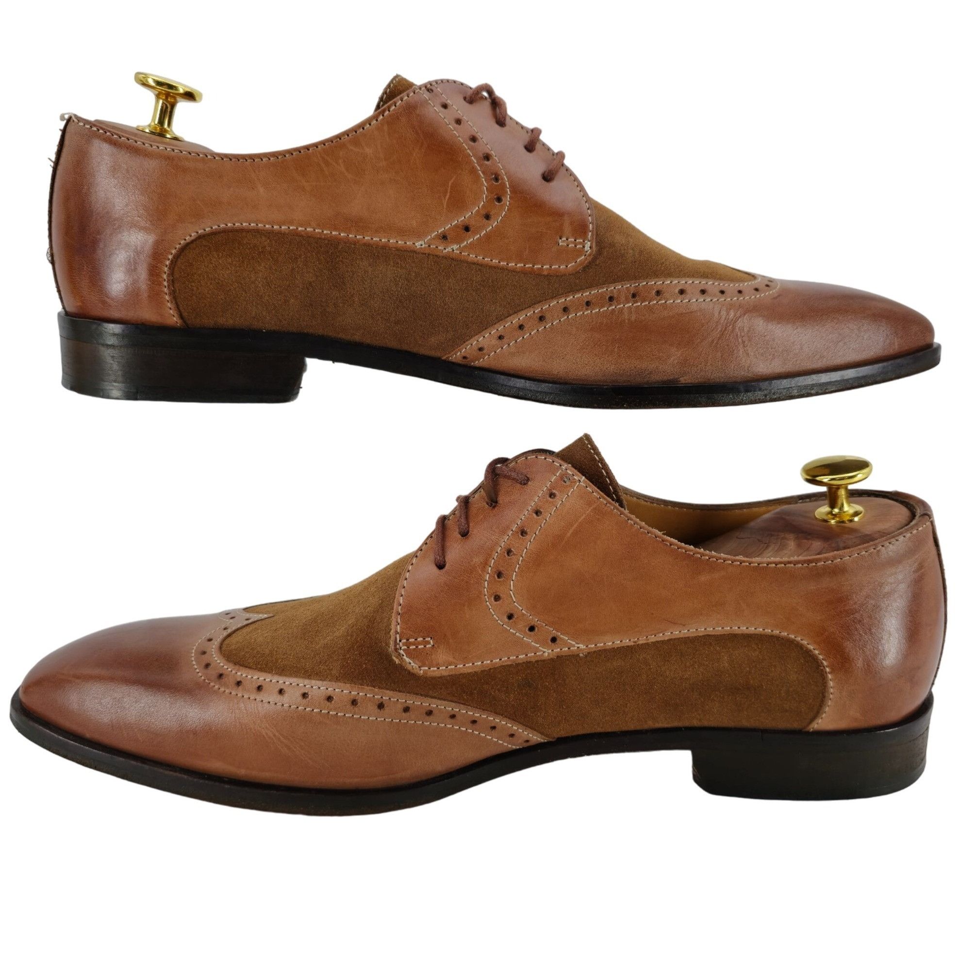 Mercanti Fiorentini Mercanti Fiorentini Italy Dress Shoes Mens 10M Brown Leather Size US 10 / EU 43 - 6 Thumbnail