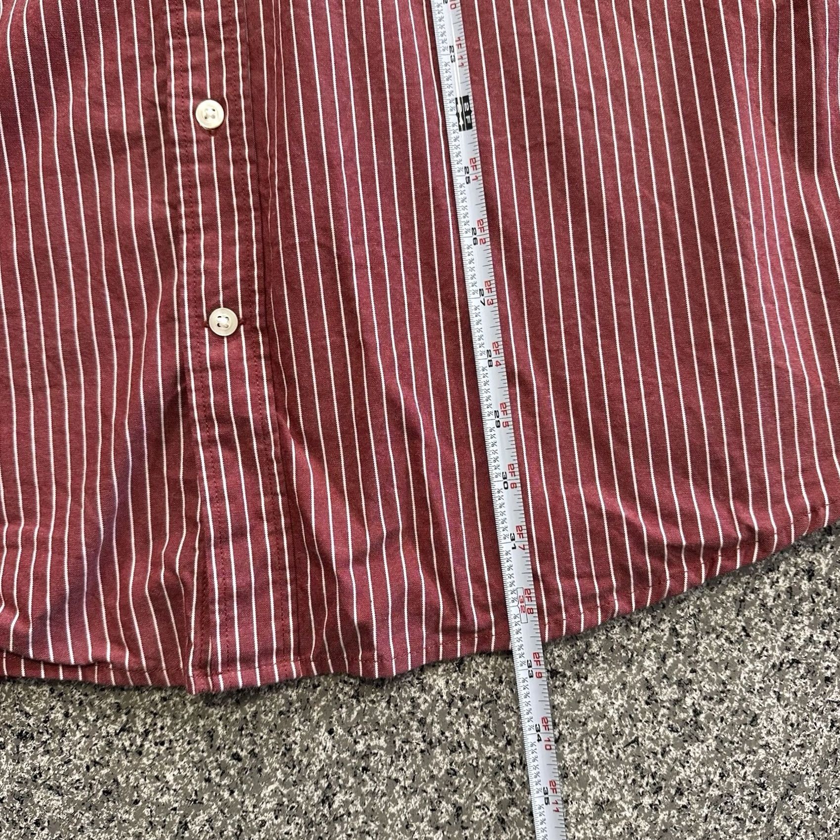 Gap Gap Shirt Men 2XL Red Striped Button-Up Collared XXl Long Sleeve Casual Workwear Size US XXL / EU 58 / 5 - 5 Thumbnail