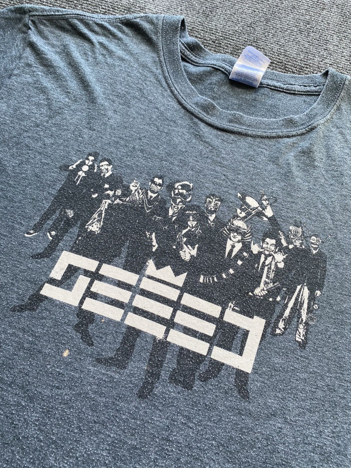 Band Tees 🔥00s Seeed 2012 Band Tour Europe Blue tee rare vntg Size US L / EU 52-54 / 3 - 5 Thumbnail