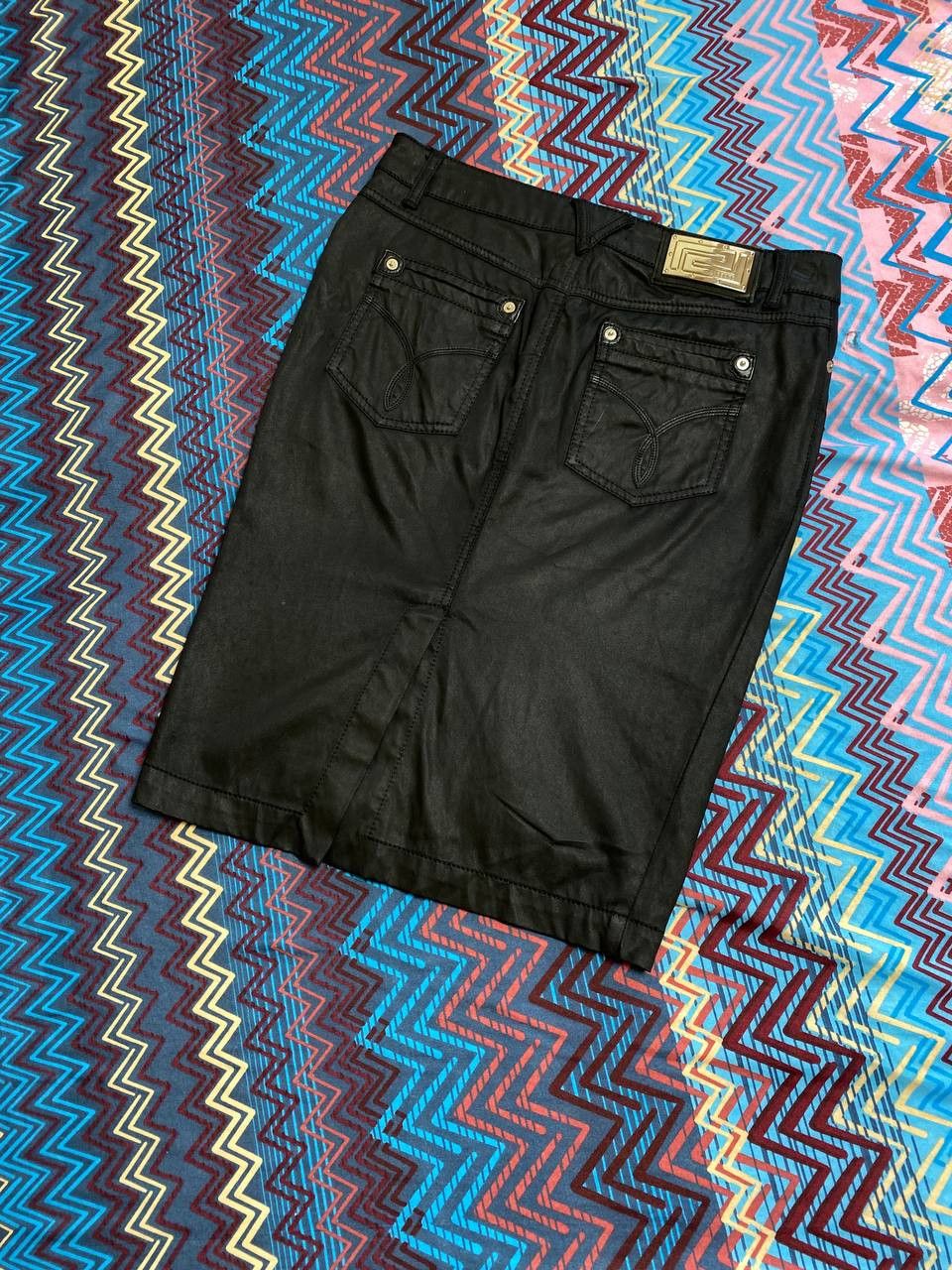 Versace Rare Vintage 90s Gianni Versace Corduroy Midi Skirt Size 31" - 16 Thumbnail