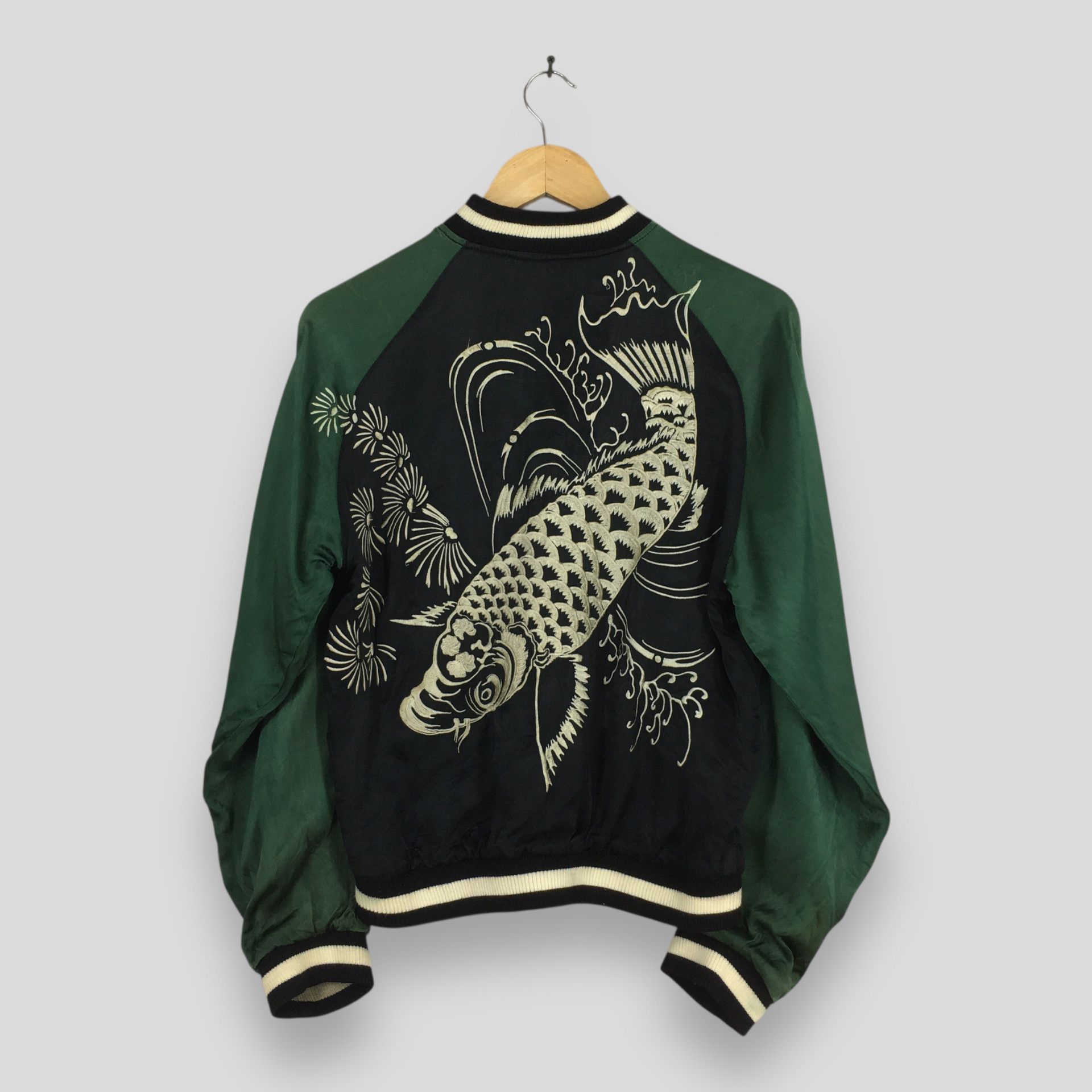 Japanese Brand Vintage Sukajan Japan Fish Koi Jacket Small Size US S / EU 44-46 / 1 - 5 Thumbnail