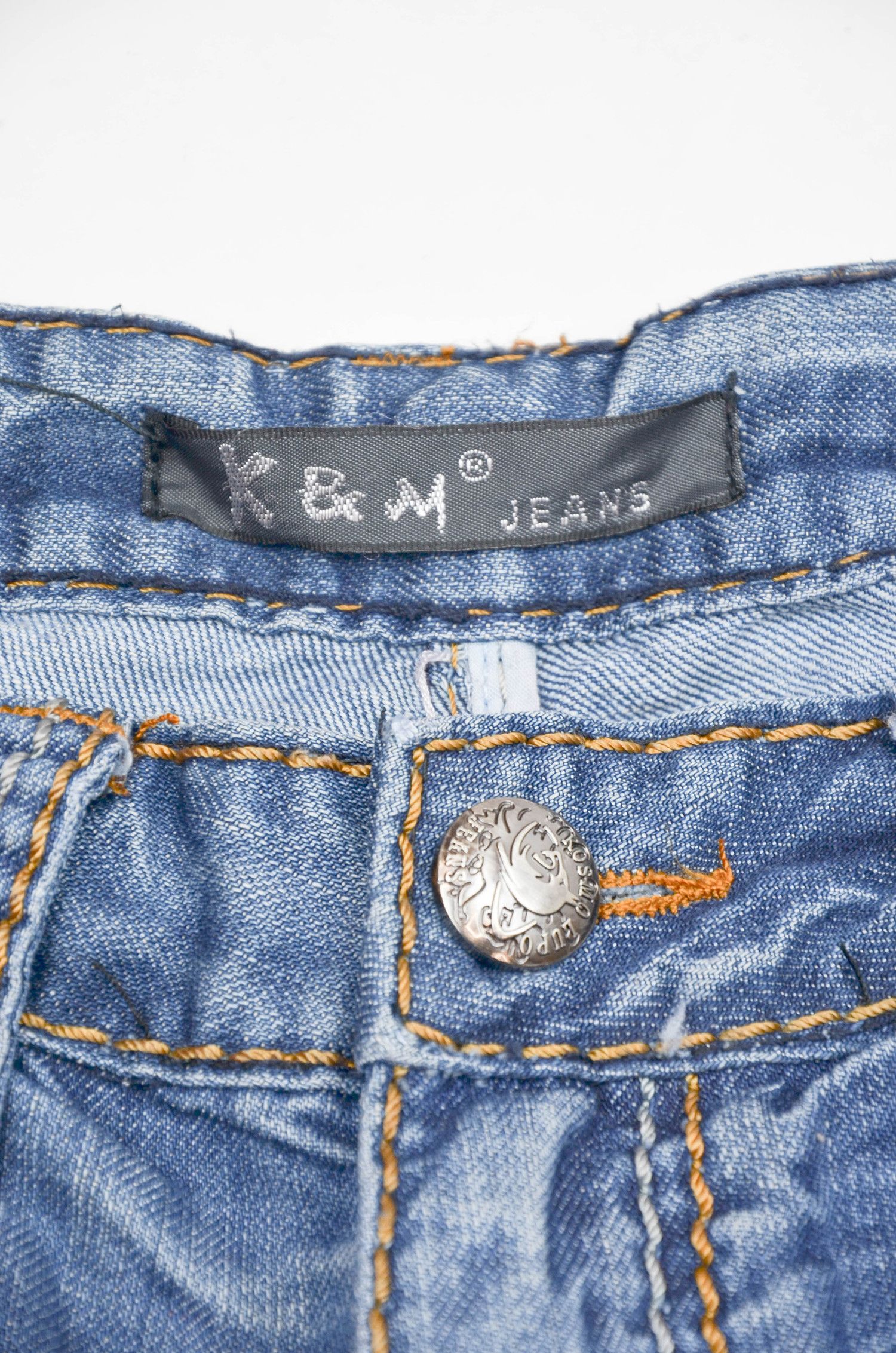 Japanese Brand Kosmo Lupo Y2K Distressed Panel Denim Jeans - Size 32 Size US 32 / EU 48 - 5 Thumbnail