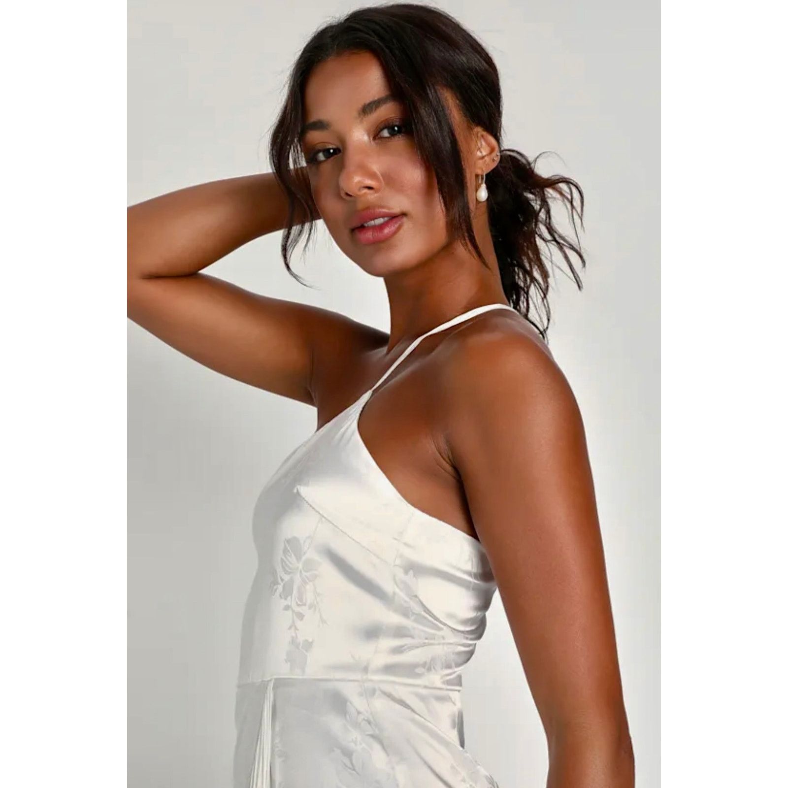Other Lulus On the Dance floor White Jacquard Fringe Midi Dress XS Size XS / US 0-2 / IT 36-38 - 18 Thumbnail