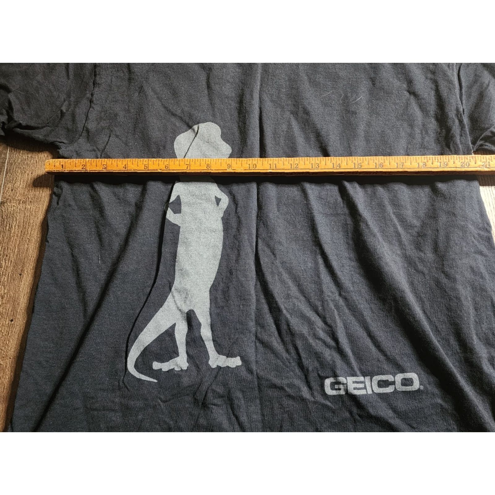 Fruit Of The Loom VINTAGE Geico Gecko Promo T Shirt Double Sided Mens XL Black Cotton Crew Neck Short Sleeve Fruit of the Loom cardigan? Size US XL / EU 56 / 4 - 4 Thumbnail