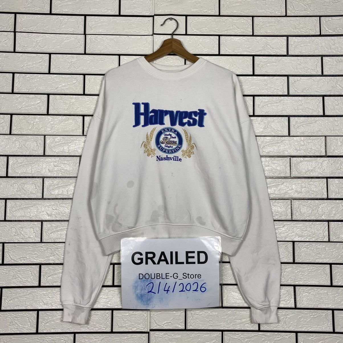 Japanese Brand 📌Vintage Sweatshirt Moussy Harvest Nashville Big Logo Size US M / EU 48-50 / 2 - 1 Thumbnail