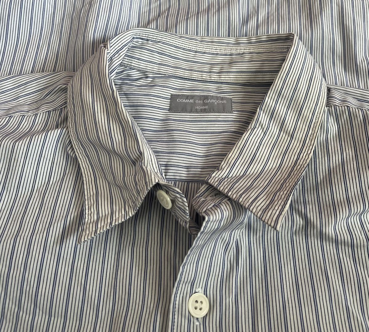 Comme des Garcons Cdg homme AD2001 blue white striped button up shirt Size US L / EU 52-54 / 3 - 2 Thumbnail