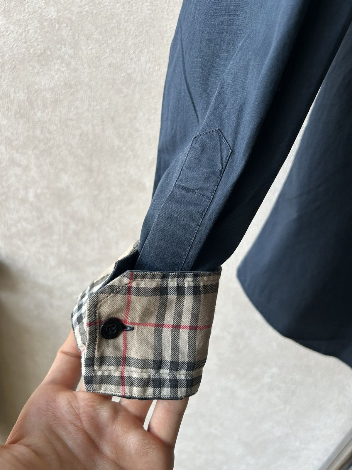 Burberry Burberry Nova Check Trim Long Sleeve Shirt Size US M / EU 48-50 / 2 - 11 Thumbnail