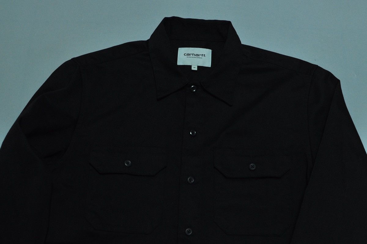 Carhartt × Carhartt Wip Carhartt WIP Shirt Black L/S Mather Shirt Size US M / EU 48-50 / 2 - 2 Thumbnail