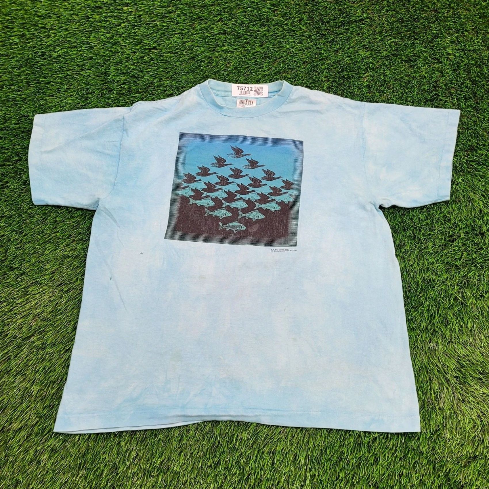 Vintage Vintage Andazia Sky and Water Shirt L/XL 23x25 M.C. Escher Size US XL / EU 56 / 4 - 2 Thumbnail