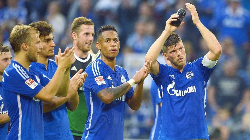Adidas SCHALKE 04 2015 2016 HOME FOOTBALL GERMANY SOCCER JERSEY Size US XL / EU 56 / 4 - 8 Thumbnail