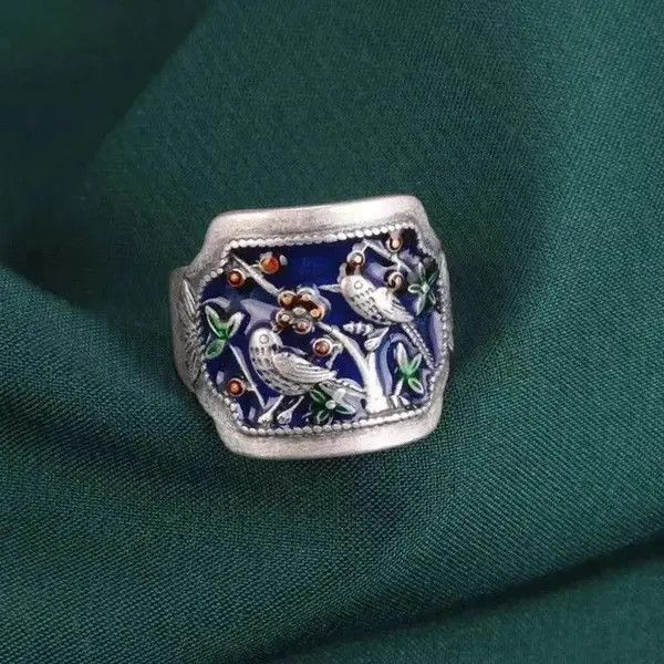 Japanese Brand × Jewelry Vintage Birds Engraving Adjustable Ring Size ONE SIZE - 2 Thumbnail