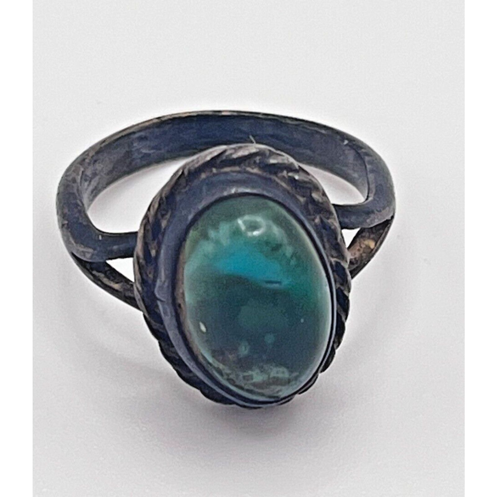 The Unbranded Brand Navajo Kingsman Silver Blend Turquoise Ring Sz: 5.50 Size ONE SIZE - 6 Thumbnail