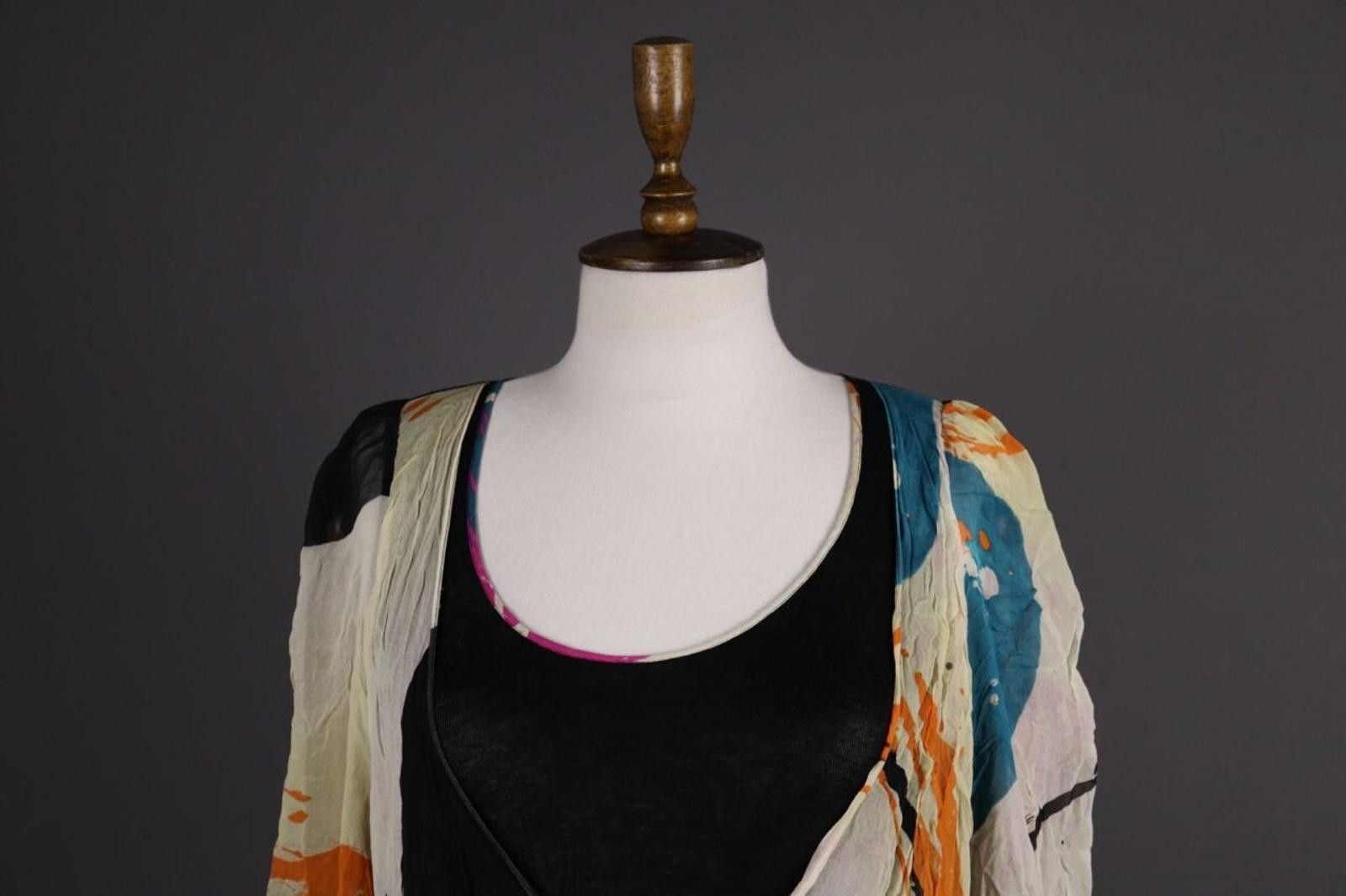 Custo Barcelona CUSTO BARCELONA Multicolor Abstract Silk Top Shirt Size 2 Size XS / US 0-2 / IT 36-38 - 4 Thumbnail