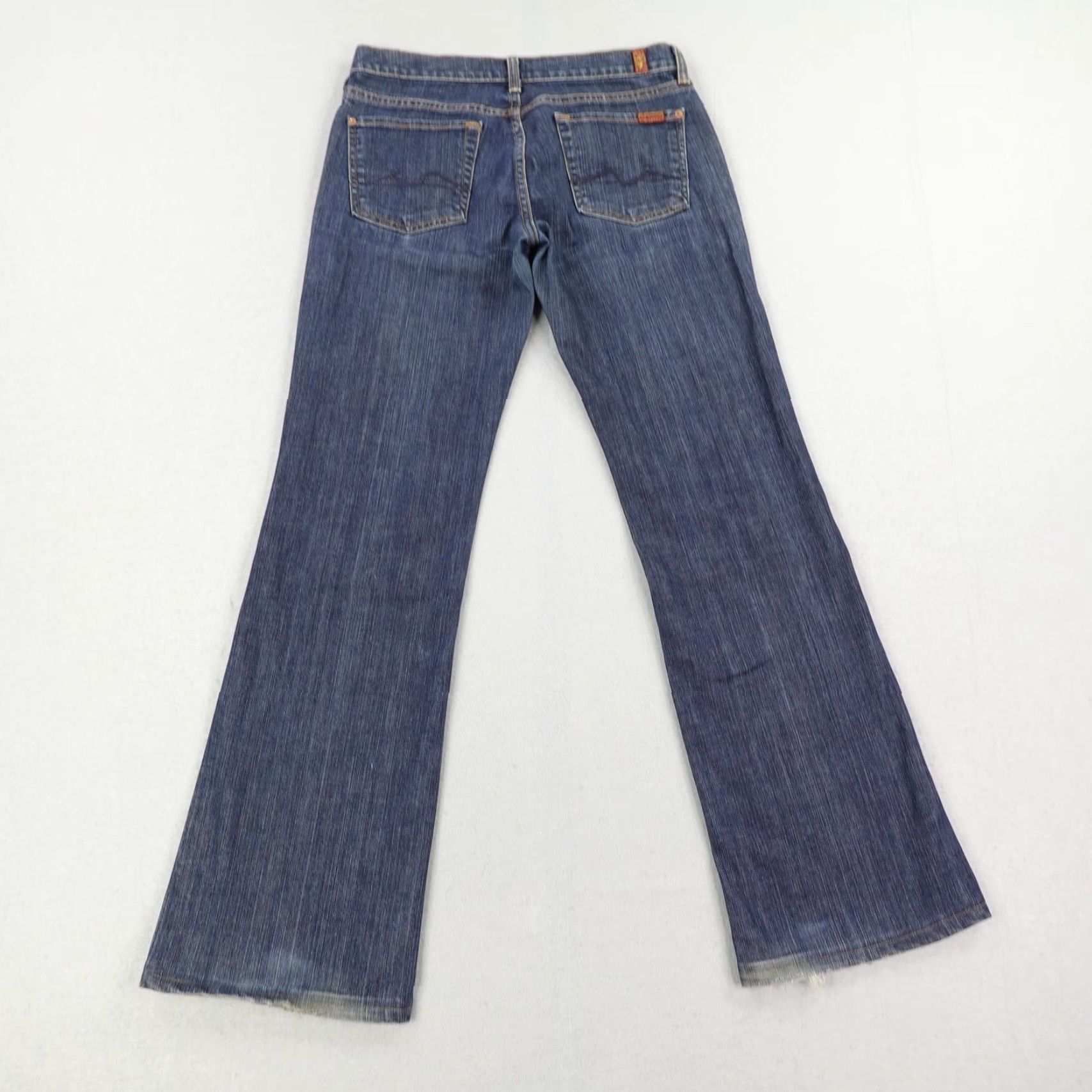 7 For All Mankind VINTAGE 7 For All Mankind Women’s Jeans Bootcut Low Rise Flare 29 Blue Denim Y2K Size 29" - 4 Thumbnail