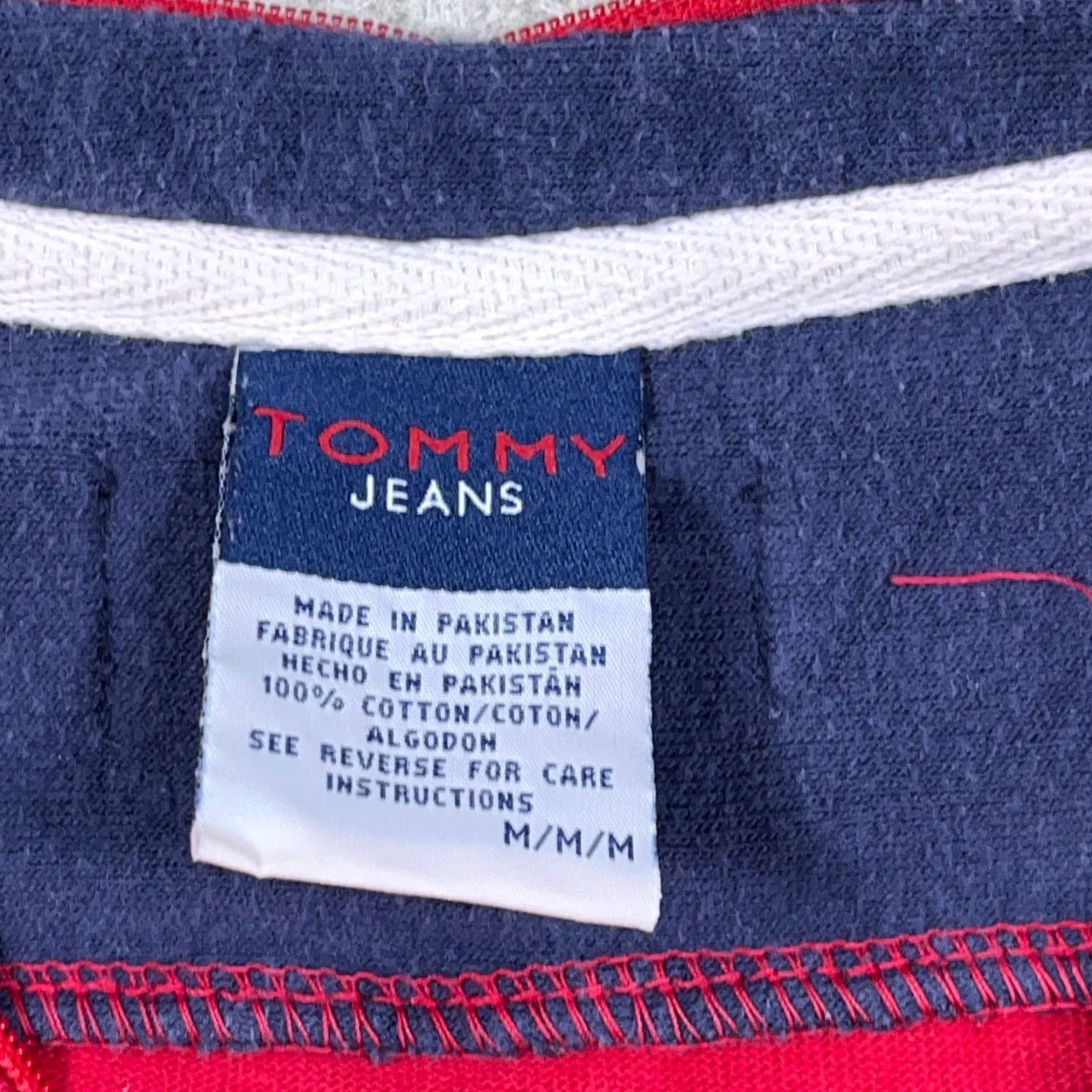 Tommy Hilfiger VINTAGE Tommy Hilfiger Shirt Men Medium Red Long Sleeve V Neck Rugby 90s Heavy Size US M / EU 48-50 / 2 - 3 Thumbnail