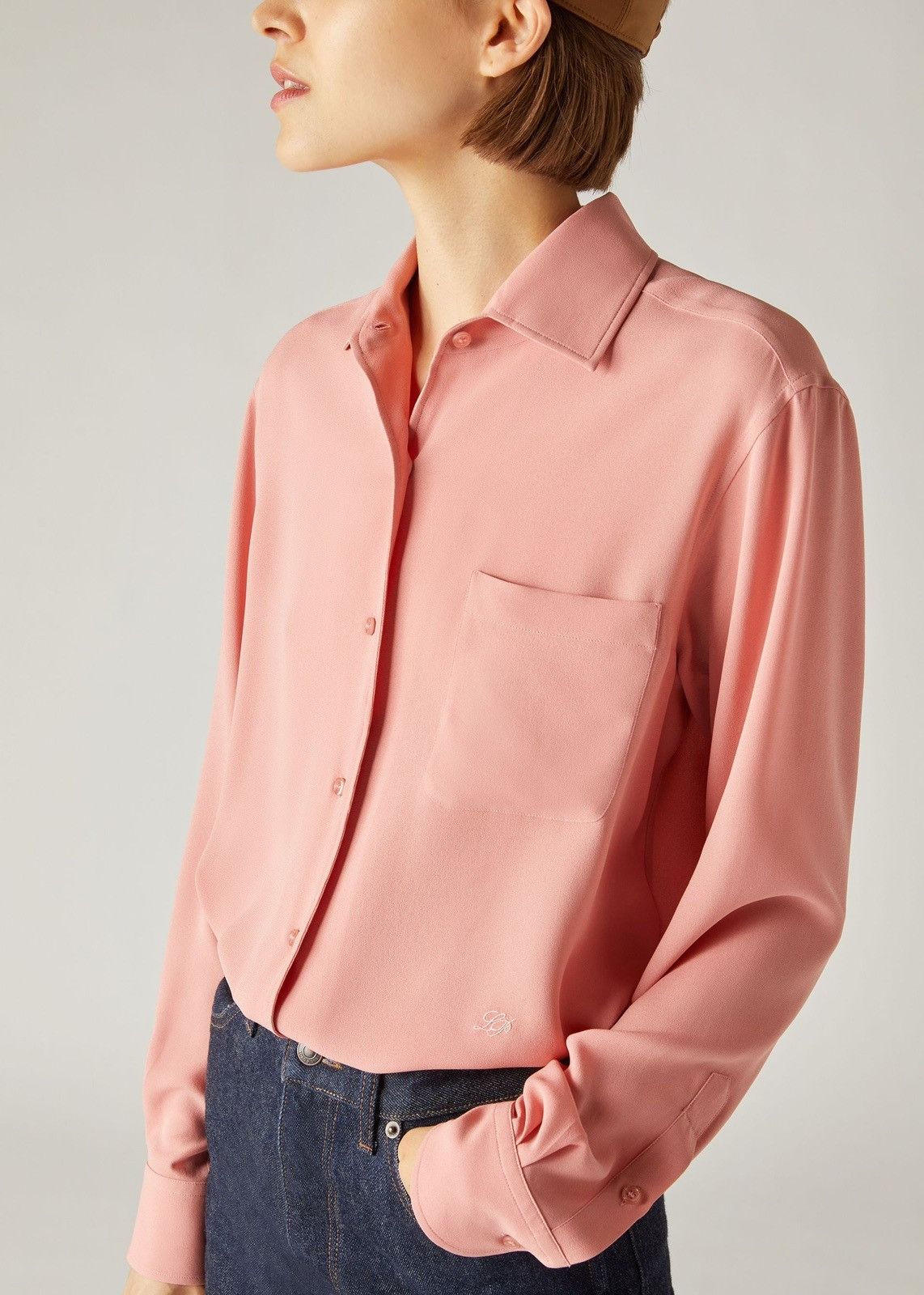 Loro Piana o1srvl11e0825 FAM8851 Neo Andrè Shirt in Pink Size M / US 6-8 / IT 42-44 - 2 Thumbnail