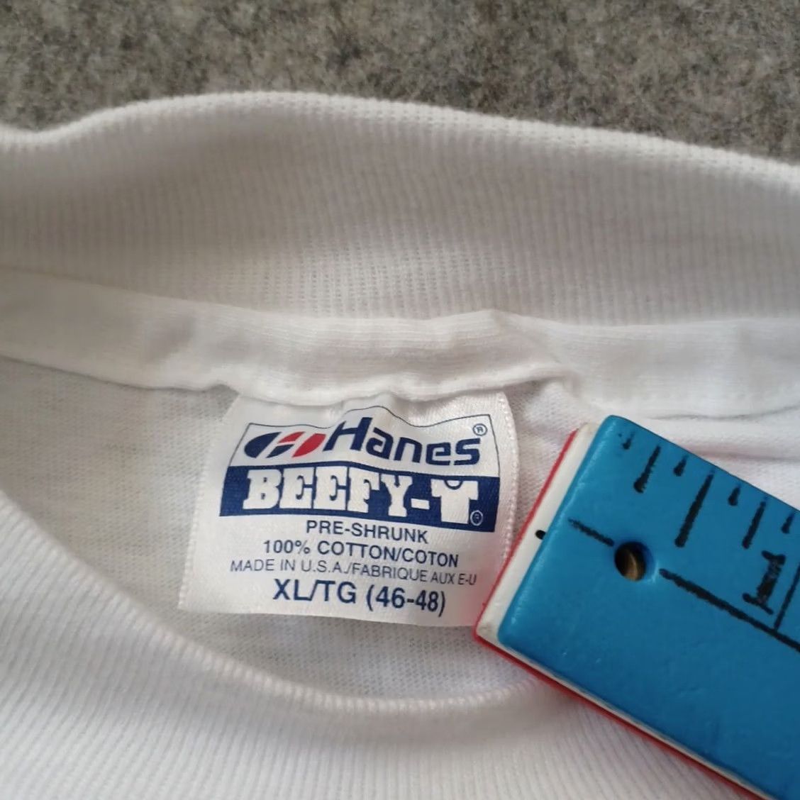 Hanes VINTAGE Hanes Beefy-T Shirt Mens XL White Gold Gate Bridge Logo Short Sleeve California Retro USA Shirt Mens XL White San Francisco Logo Size US XL / EU 56 / 4 - 2 Thumbnail