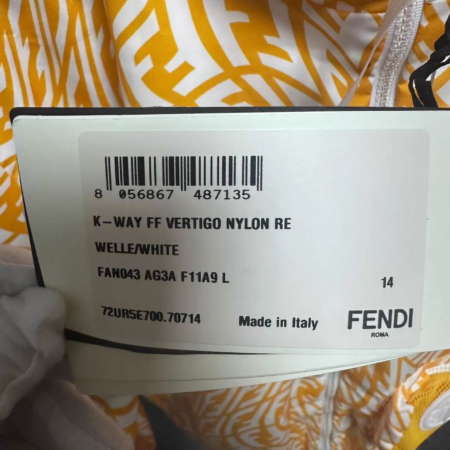 Fendi Fendi double-faced long-sleeve hooded jacket yellow Size L / US 10 / IT 46 - 4 Thumbnail