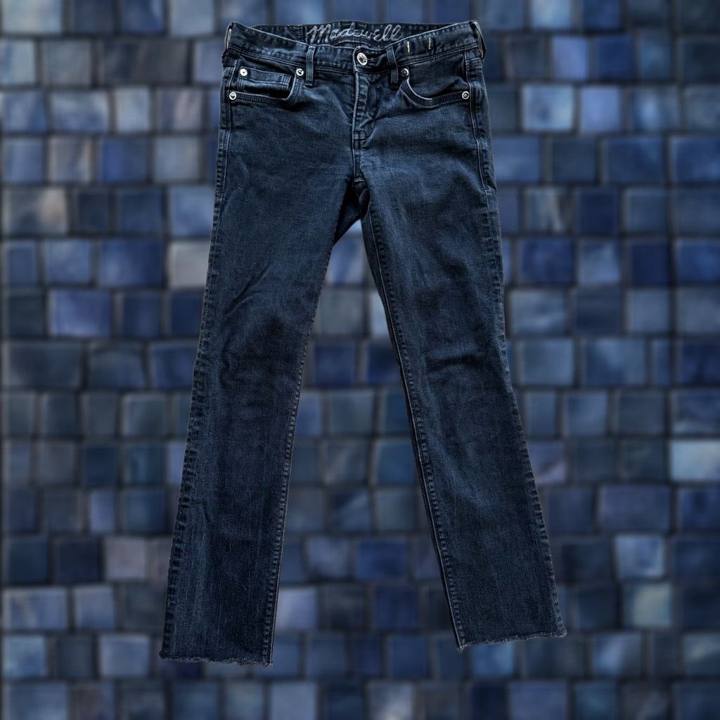 Madewell VINTAGE Madewell Rail Straight Jeans Women’s 25 Slim Black Denim 28x26 5-Pocket Logo Punk Rock 28 in Waist Women Size 42" / US 20 - 1 Thumbnail