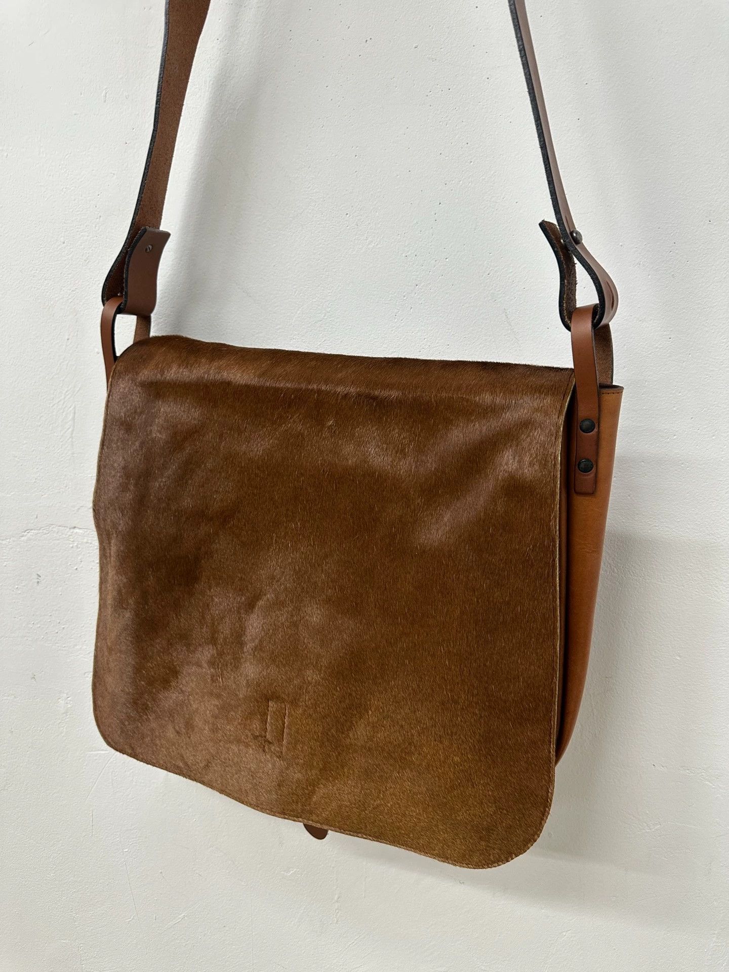 Dries Van Noten Dries Van Noten Horsehair Leather Briefcase Crossbody Bag Size ONE SIZE - 2 Thumbnail