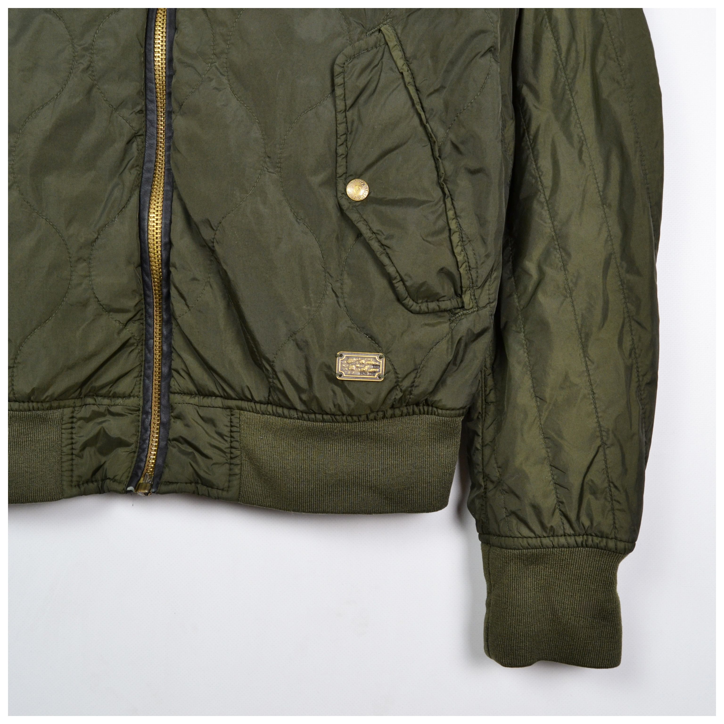 Diesel × Vintage Diesel Co Quilted Bomber Jacket Military Khaki Sz M/L Size US L / EU 52-54 / 3 - 8 Thumbnail